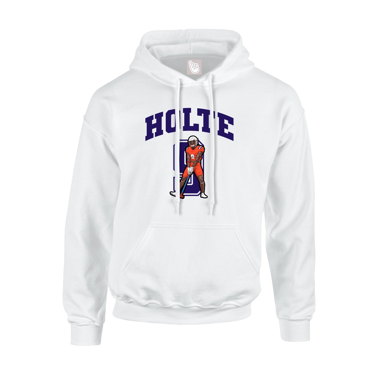 Youth Hoodie — Number in White