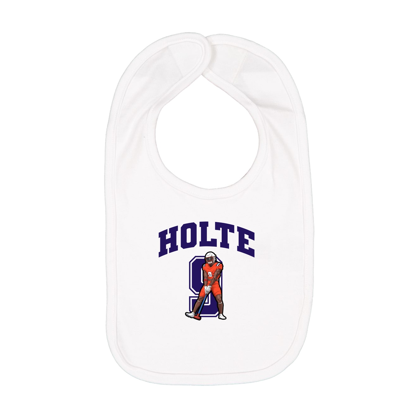 Infant Bib — Number in White