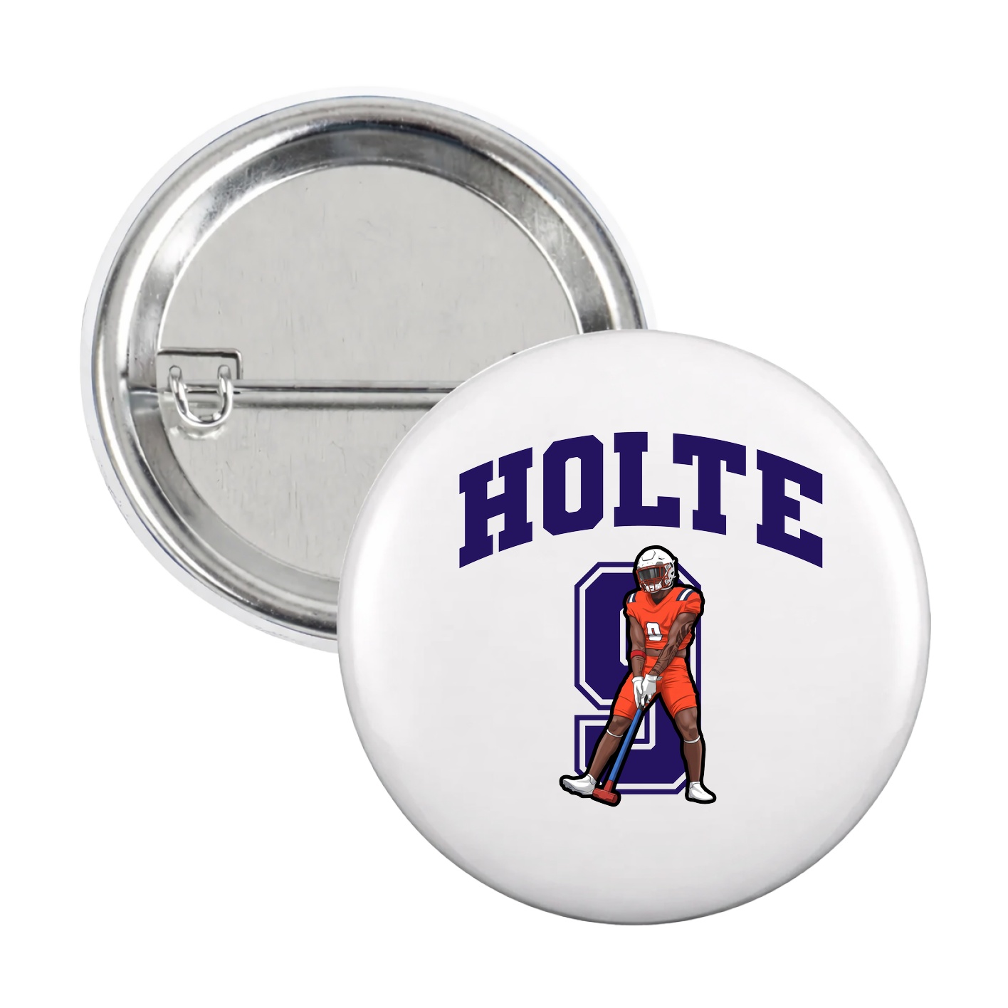 Game Day Button — Number in White
