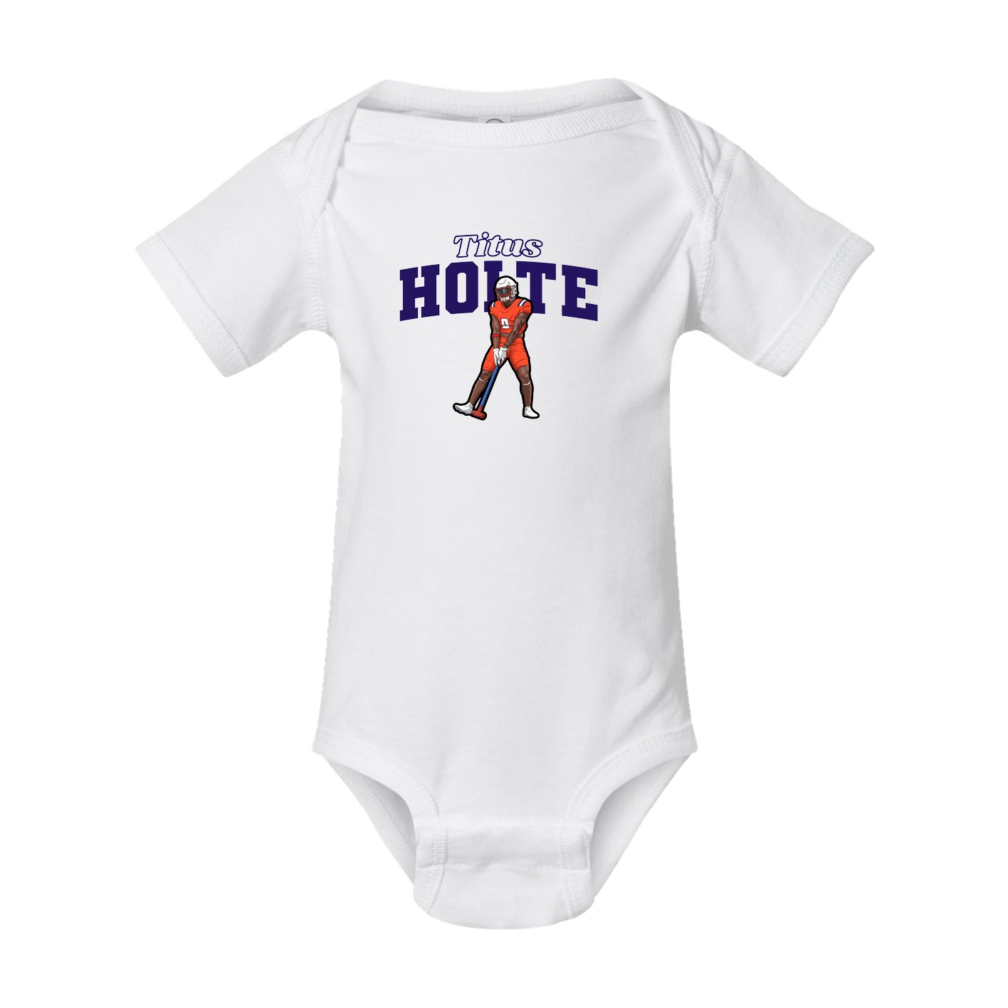 Baby Onesie — Name Arch in White
