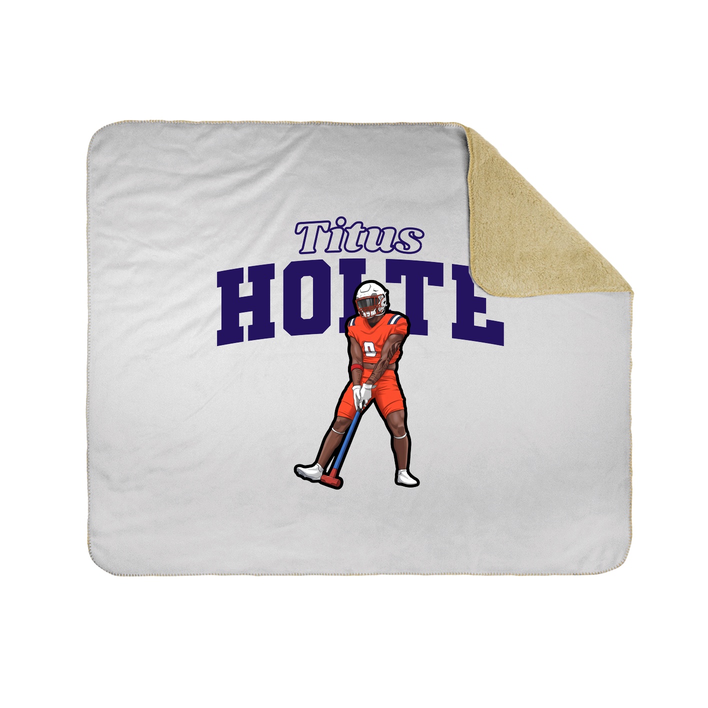 Throw Blanket — Name Arch in White