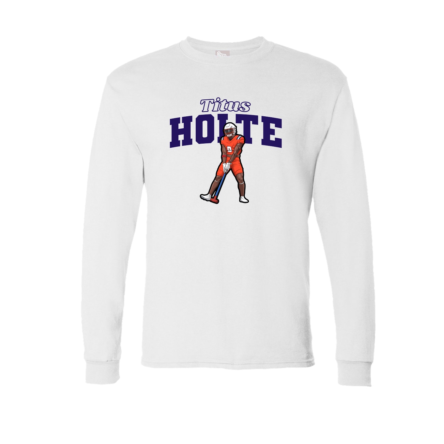 Long Sleeve Tee — Name Arch in White