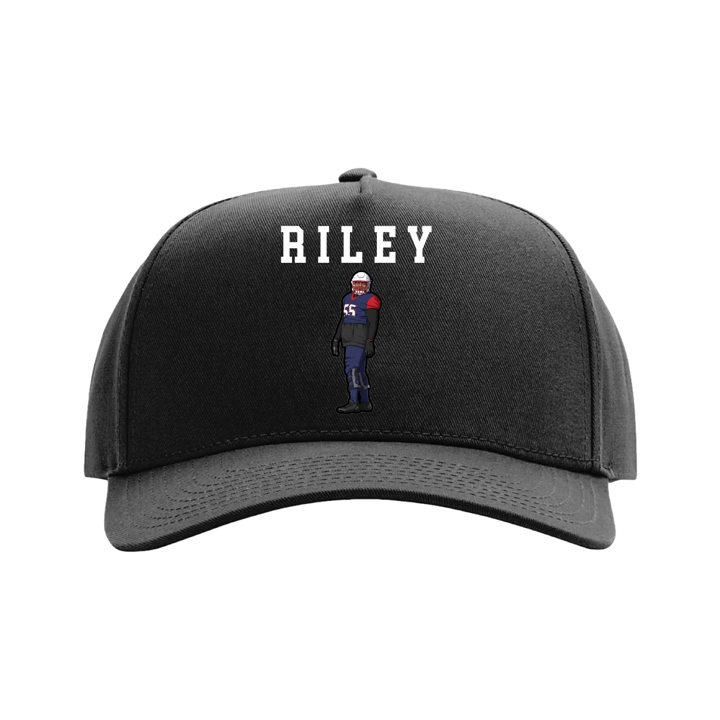 Full Fabric Five-Panel Champ Cap — Shirsey in Black