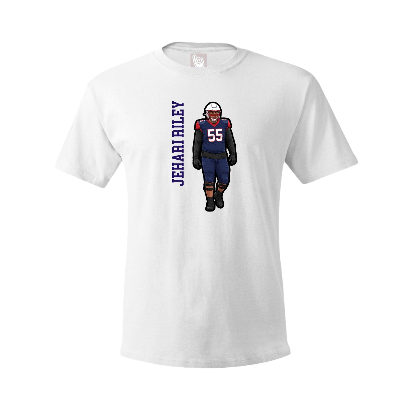 Youth Tee — Name Vertical in White
