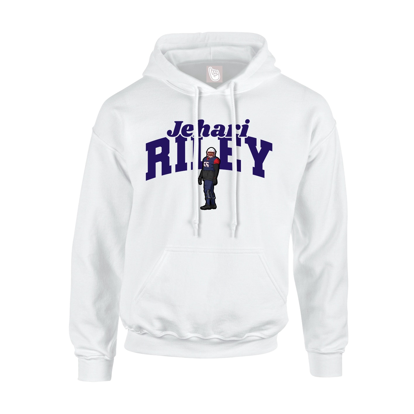Youth Hoodie — Signature Arch in White