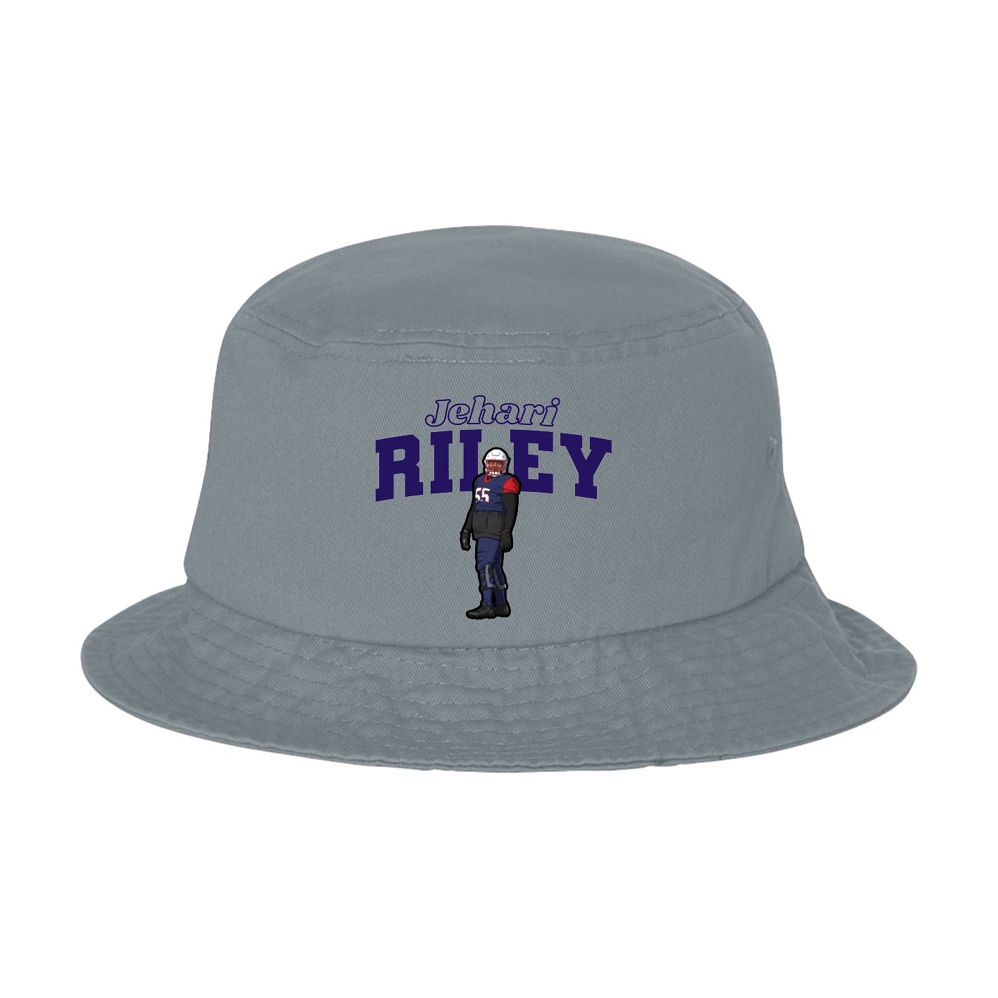 Bucket Cap — Name Arch in Grey