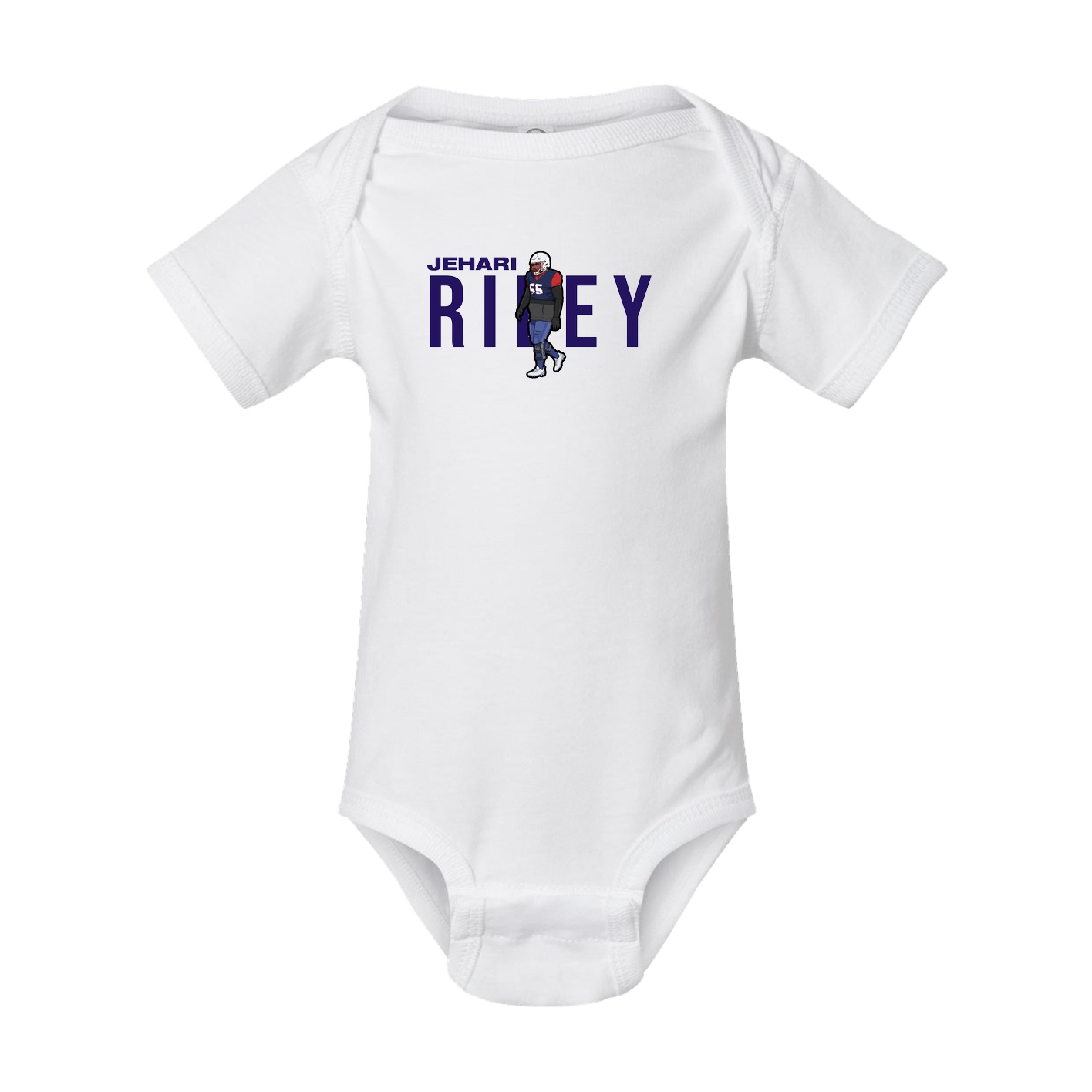 Baby Onesie — Player Name in White