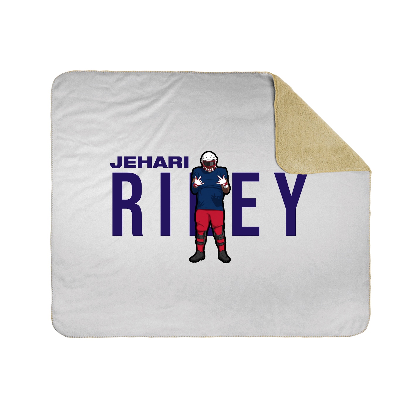 Throw Blanket — Player Name in White