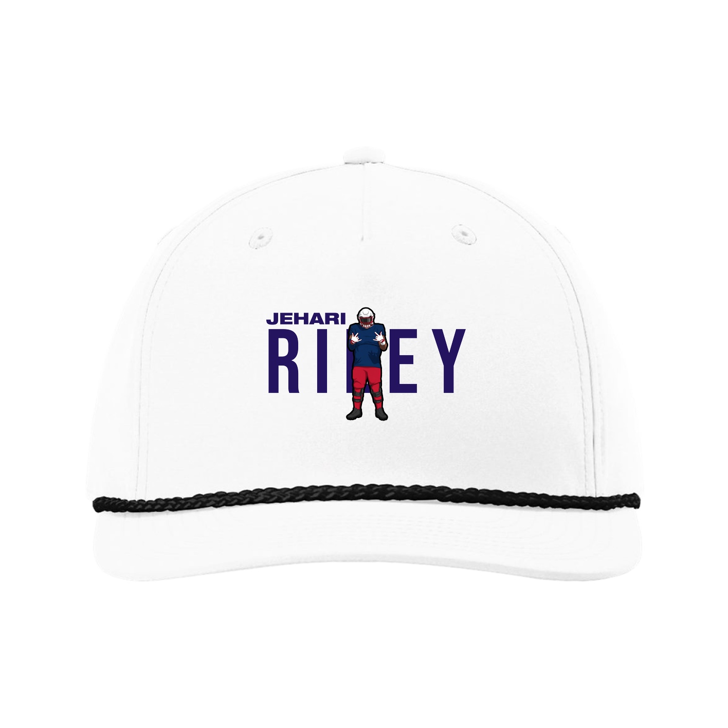 Five-Panel Classic Rope Cap — Player Name in White