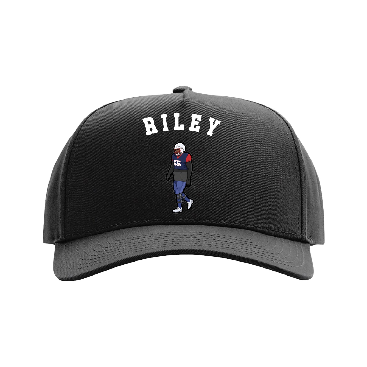 Full Fabric Five-Panel Champ Cap — Shirsey Arch in Black