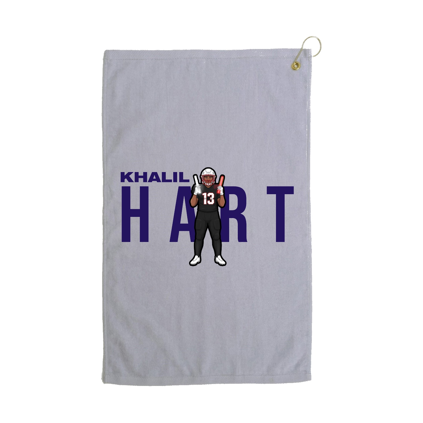 Golf Towel — Player Name in Grey