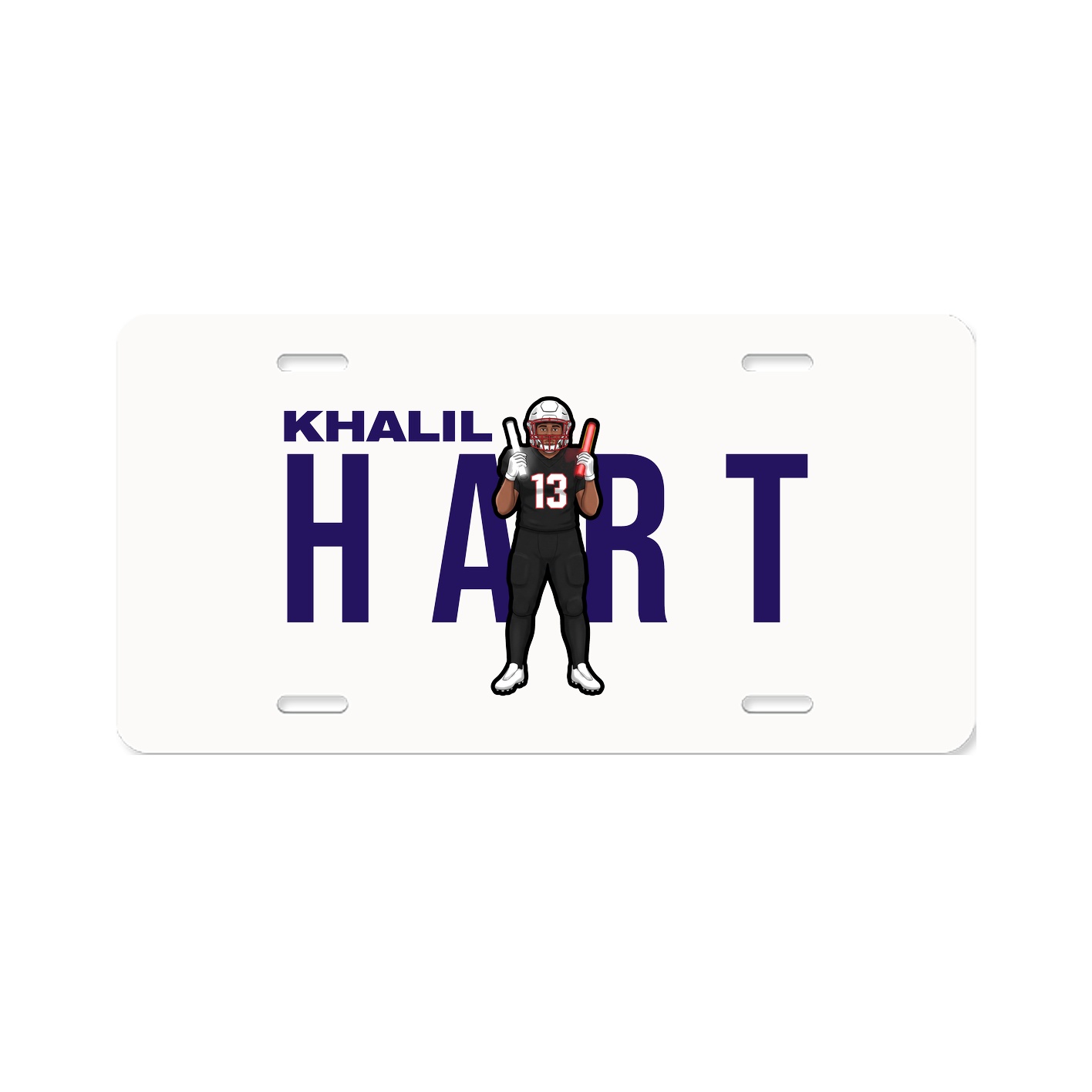 License Plate — Player Name in Classic