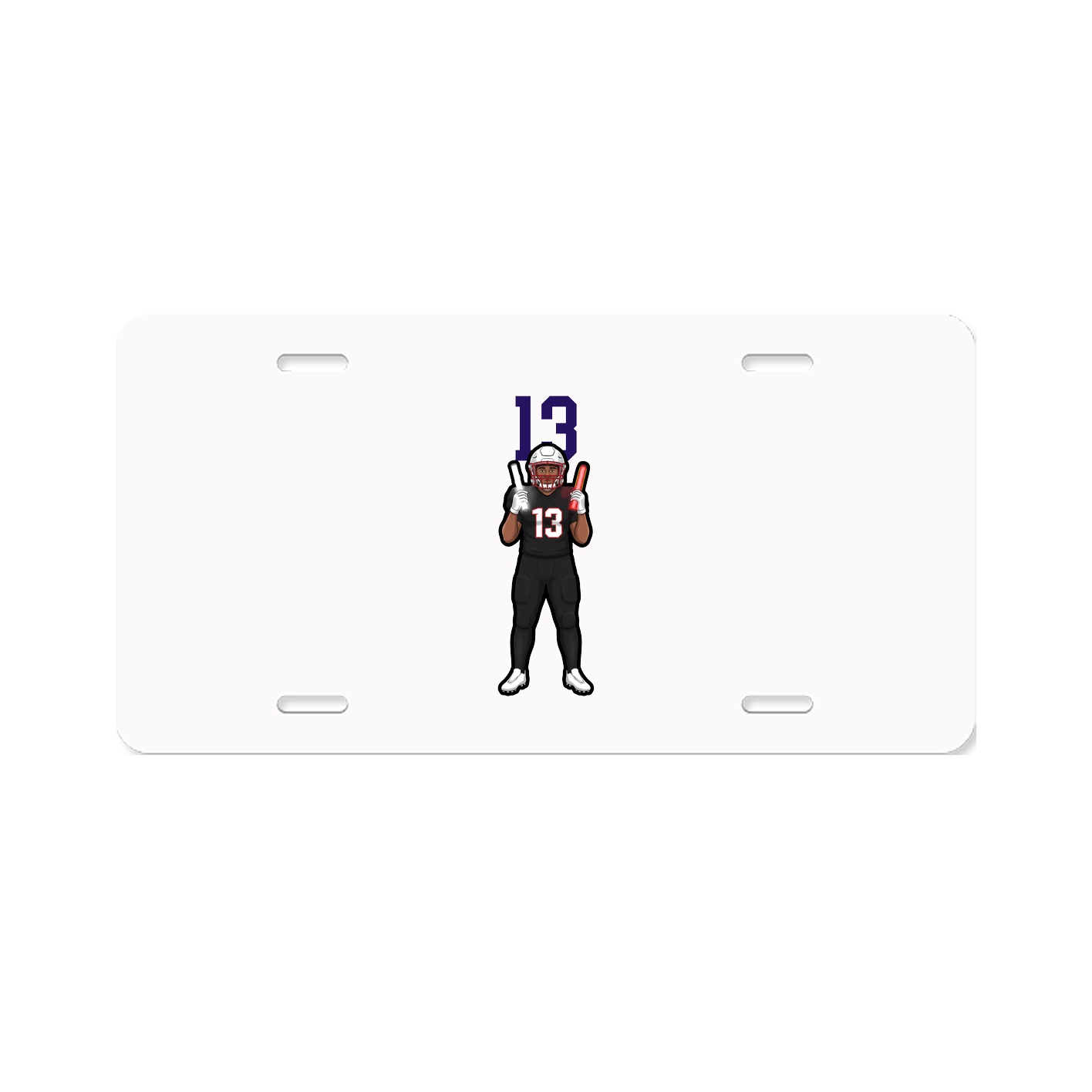 License Plate — Number Top in Classic