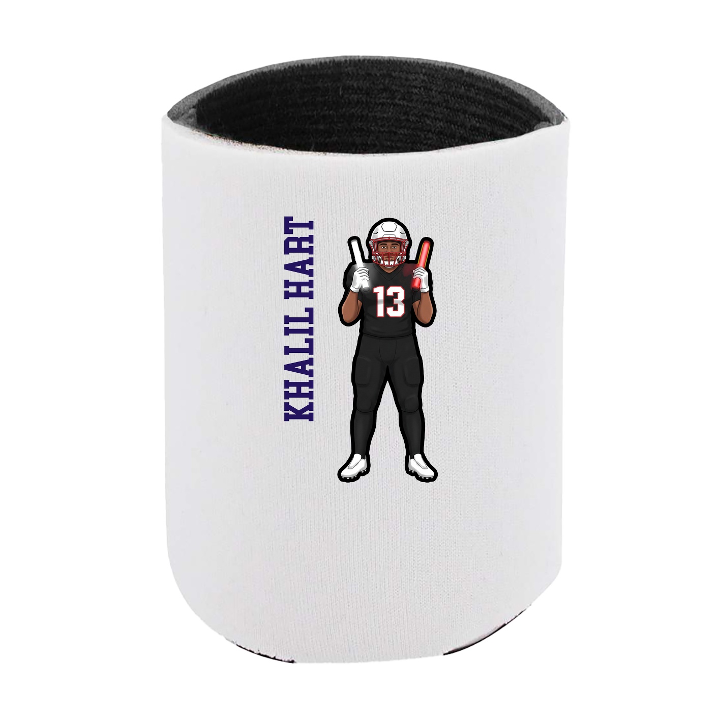 Can Holder — Name Vertical in White
