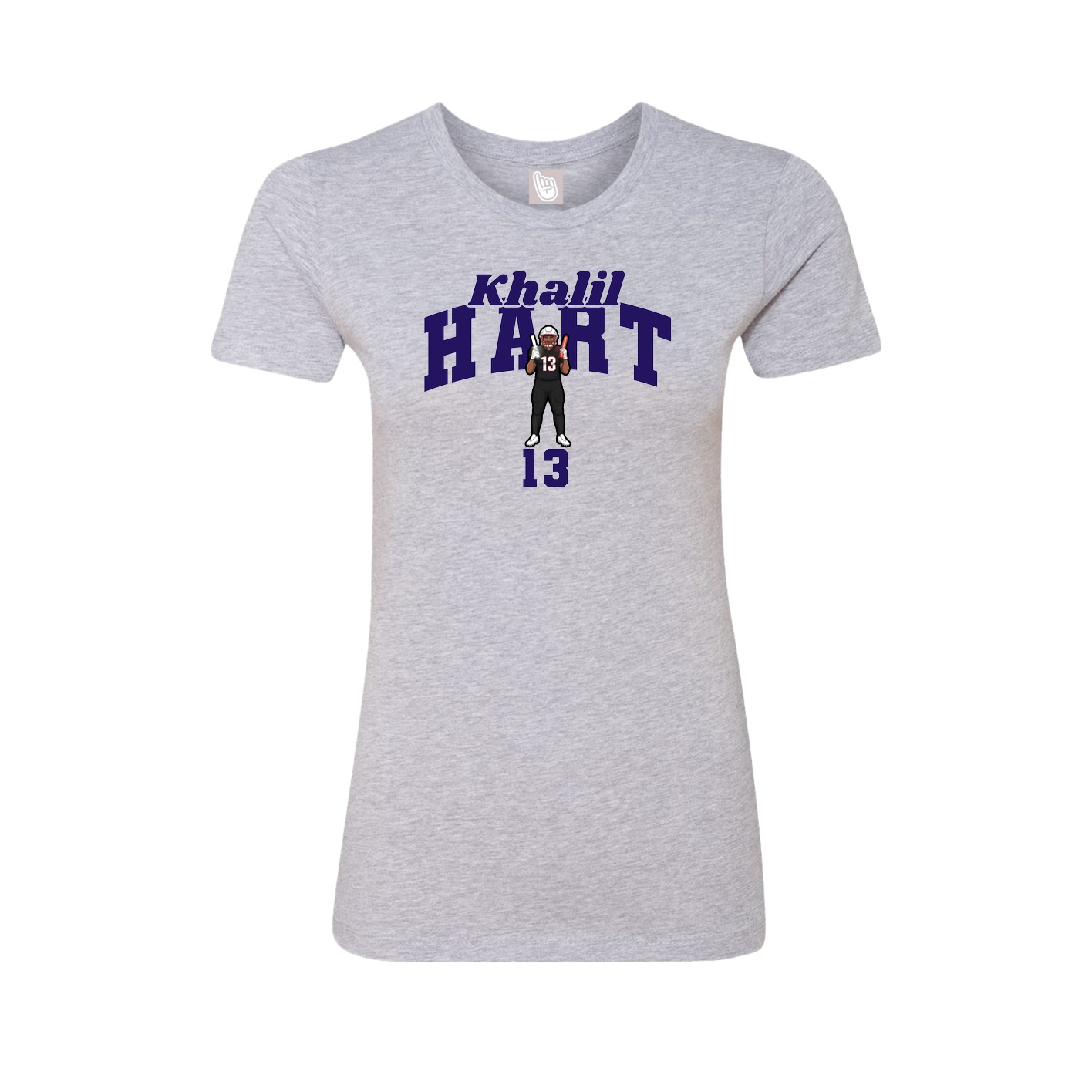 Fitted Women's Tee — Signature Arch in Grey