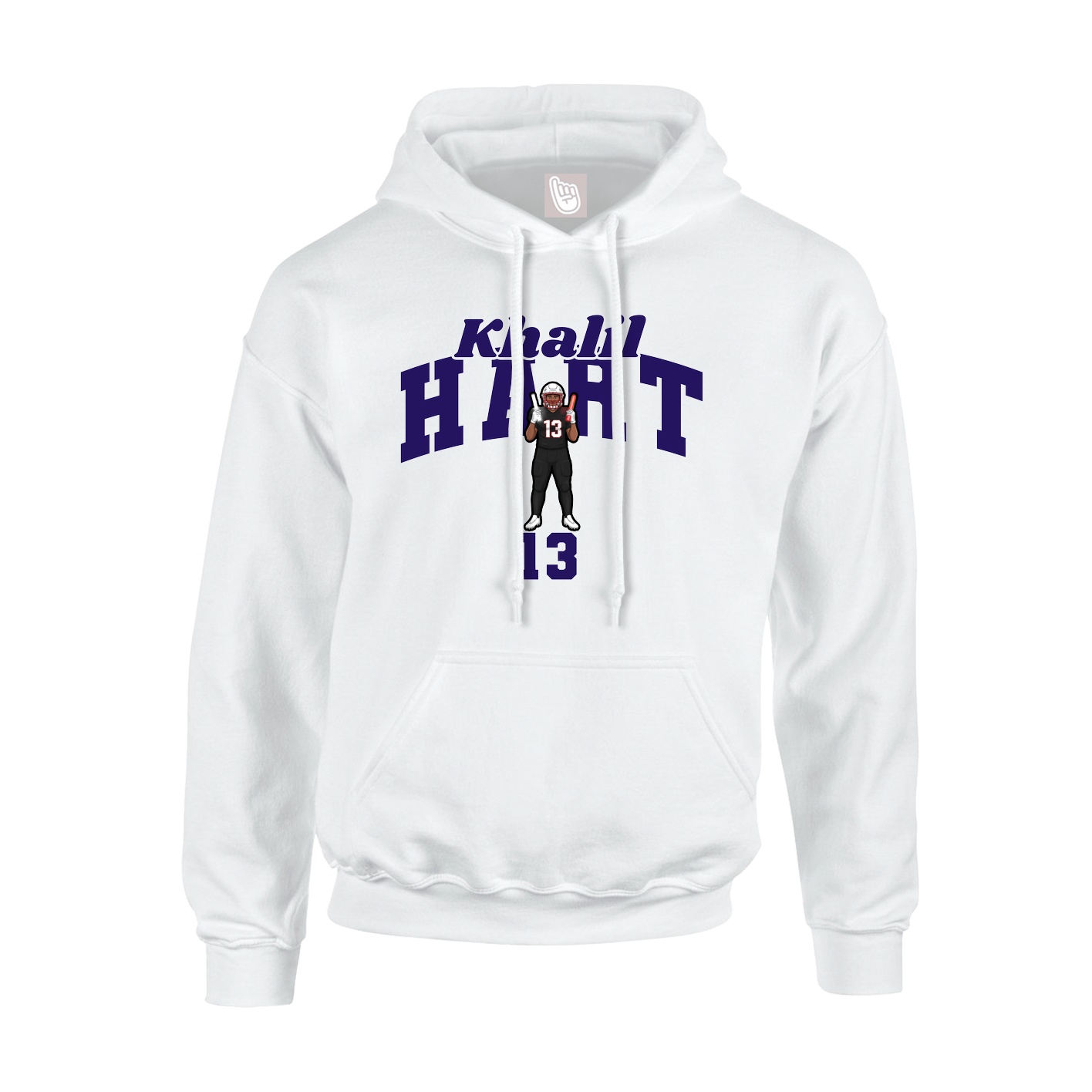 Youth Hoodie — Signature Arch in White