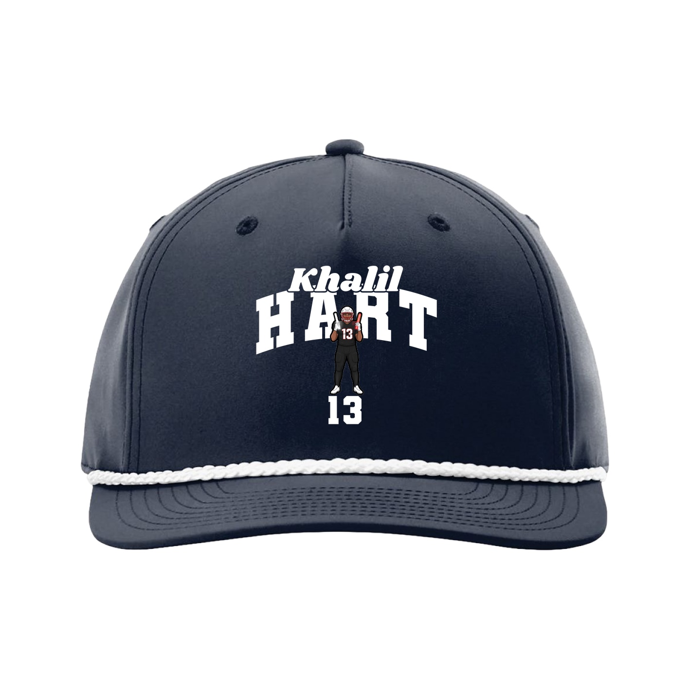 Five-Panel Classic Rope Cap — Signature Arch in Navy