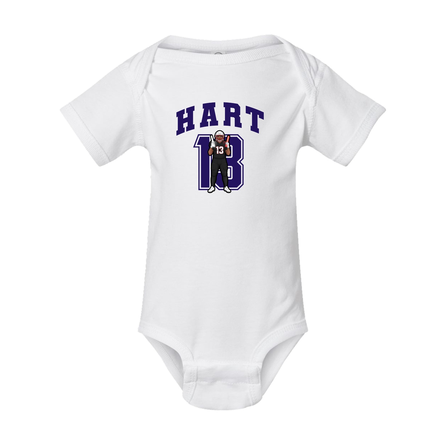 Baby Onesie — Number in White