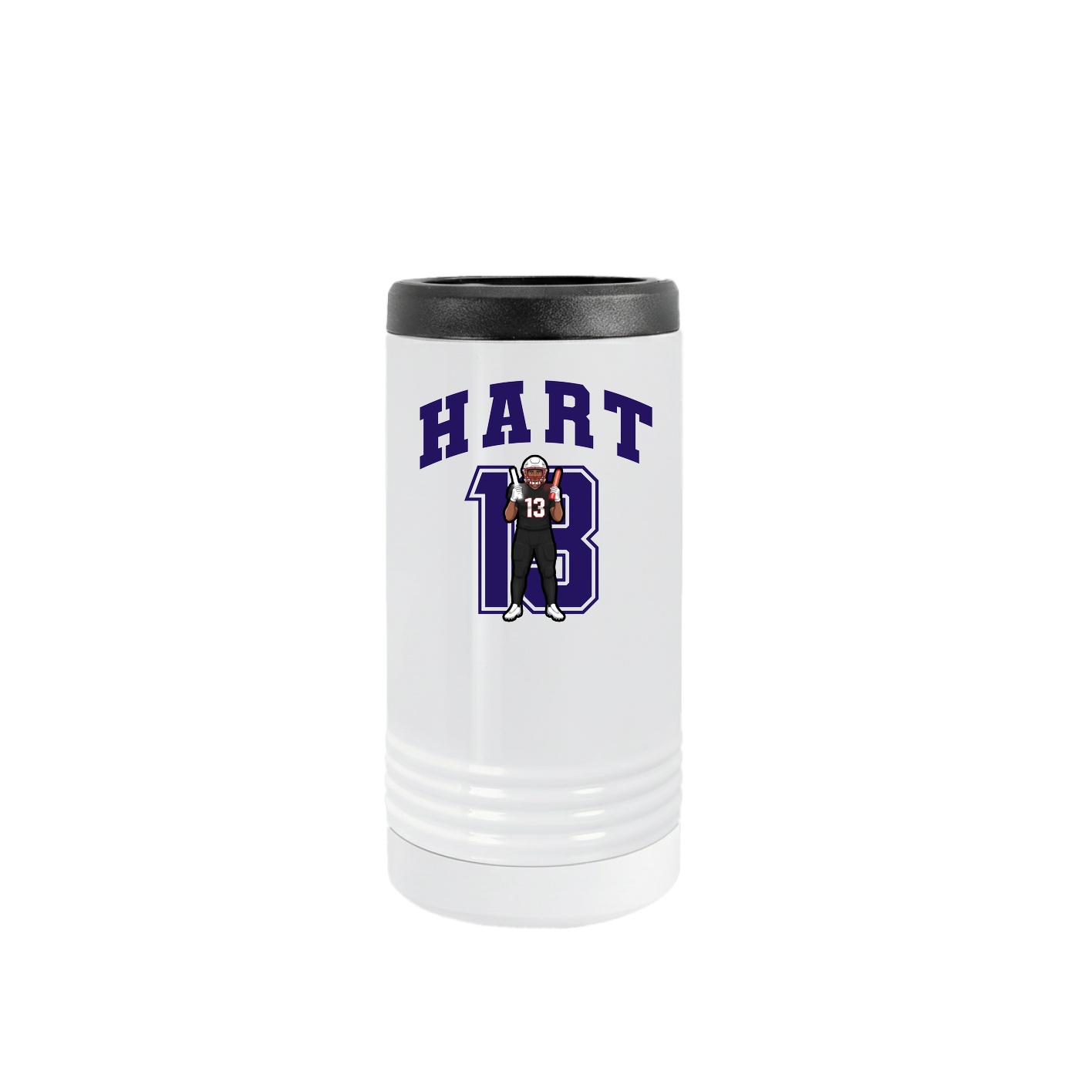 Slim Beverage Holder — Number in White