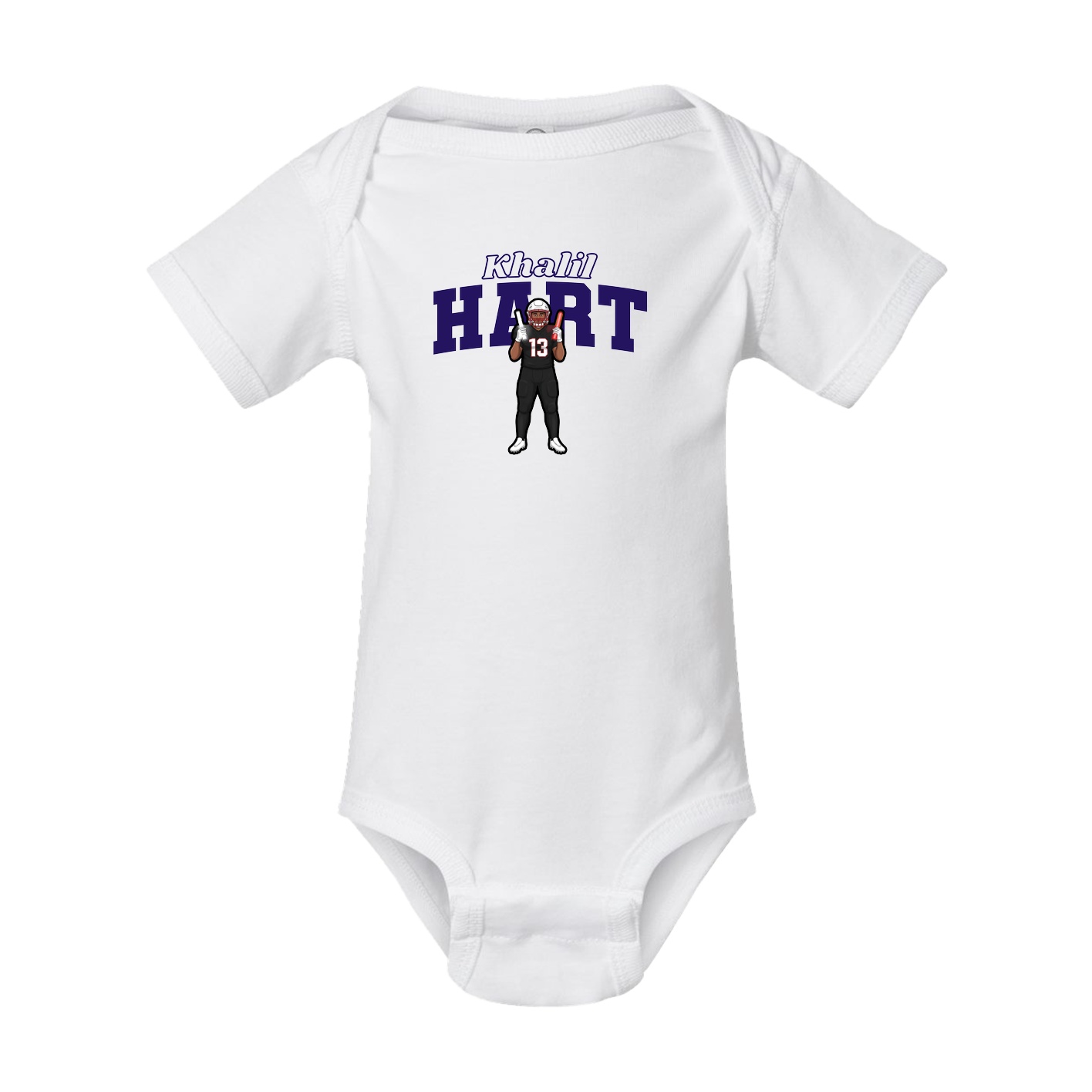 Baby Onesie — Name Arch in White