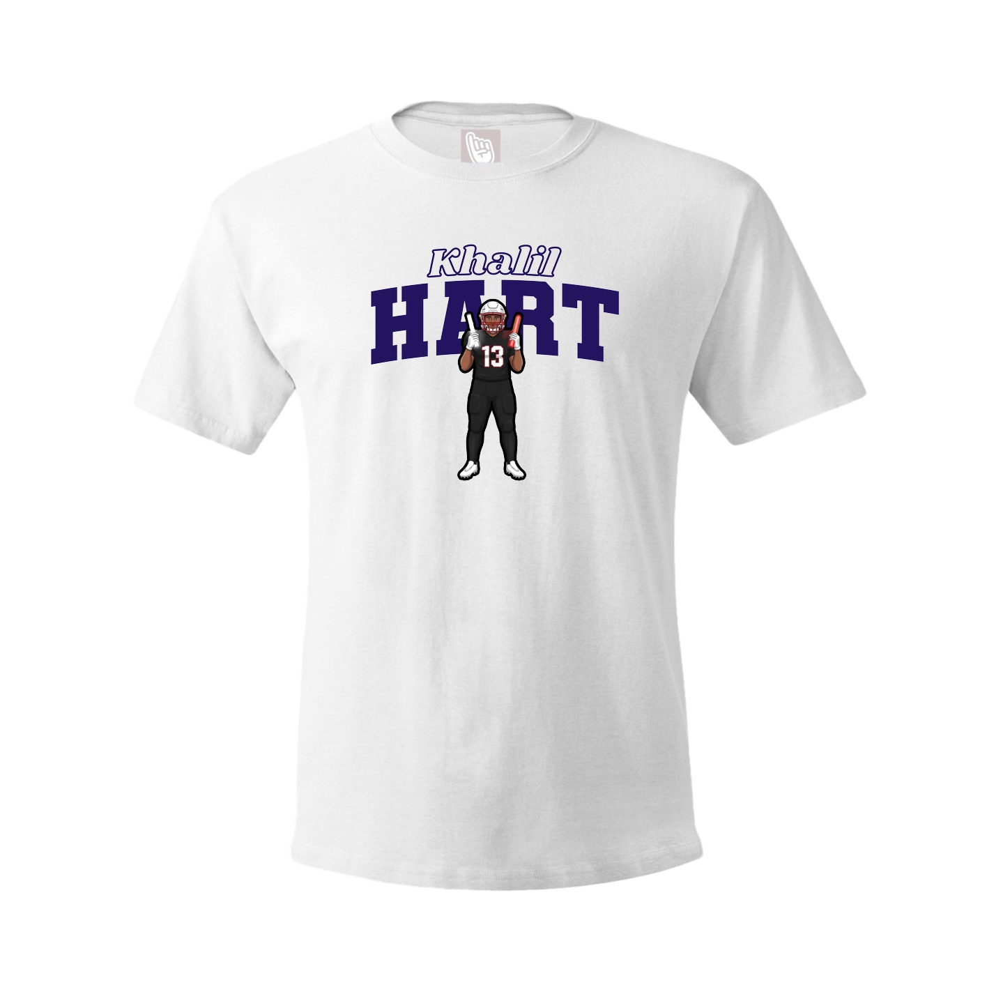 Youth Tee — Name Arch in White