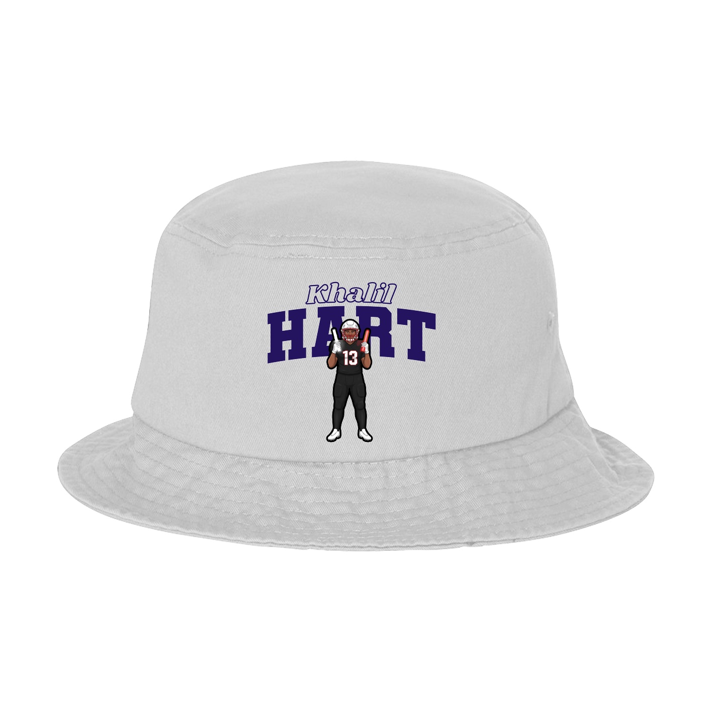 Bucket Cap — Name Arch in White
