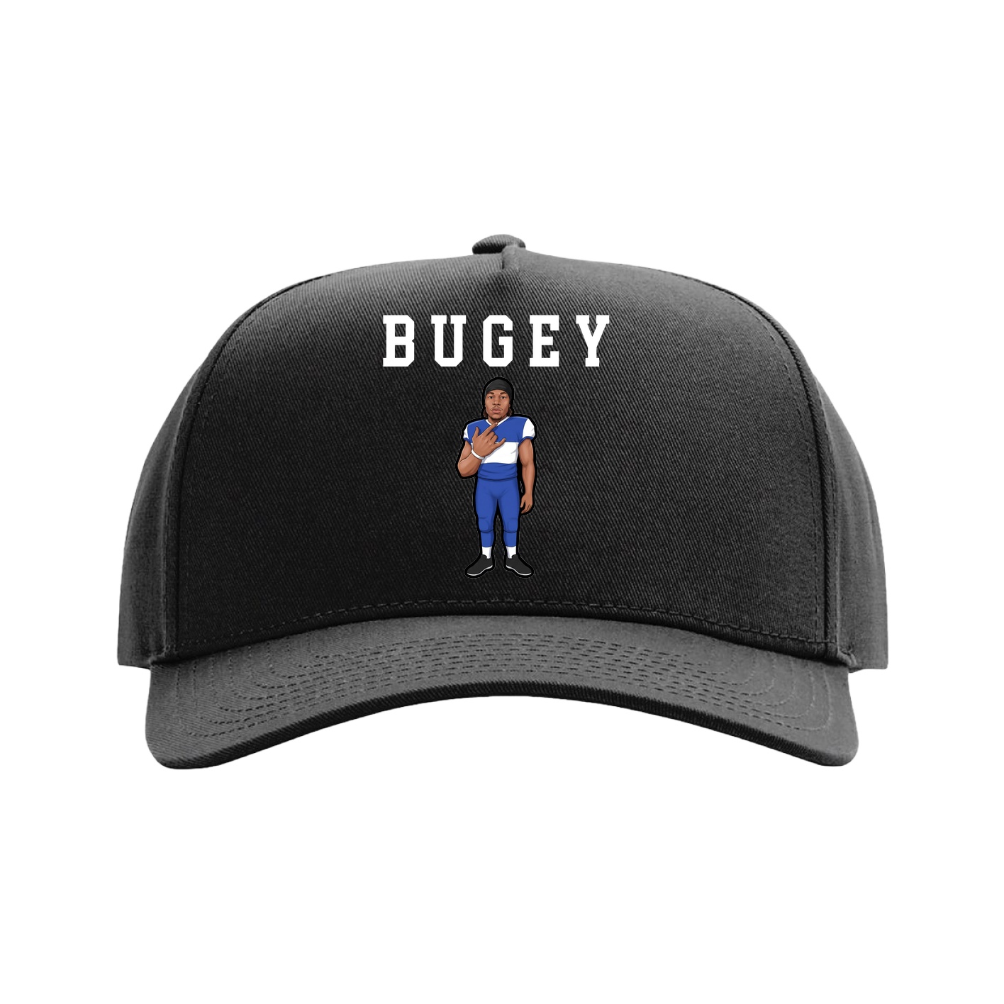 Full Fabric Five-Panel Champ Cap — Shirsey in Black