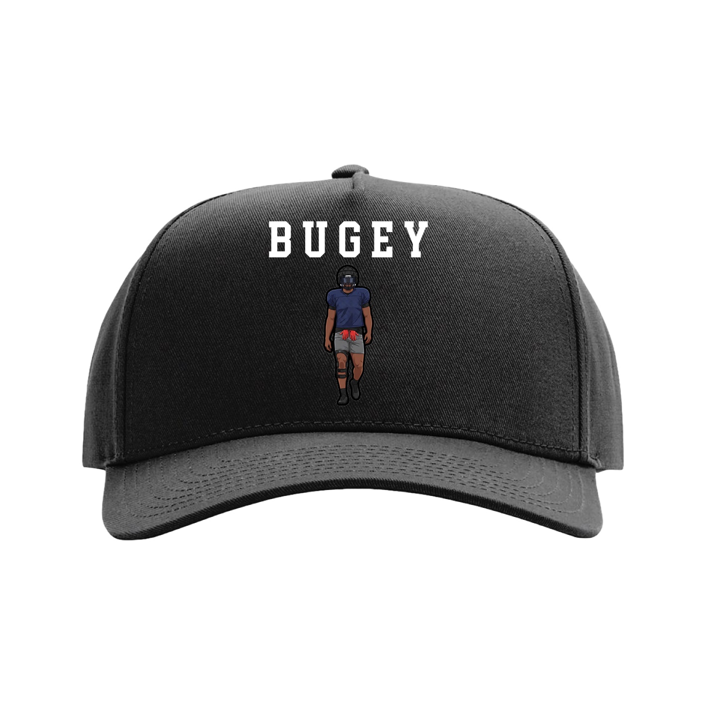 Full Fabric Five-Panel Champ Cap — Shirsey in Black