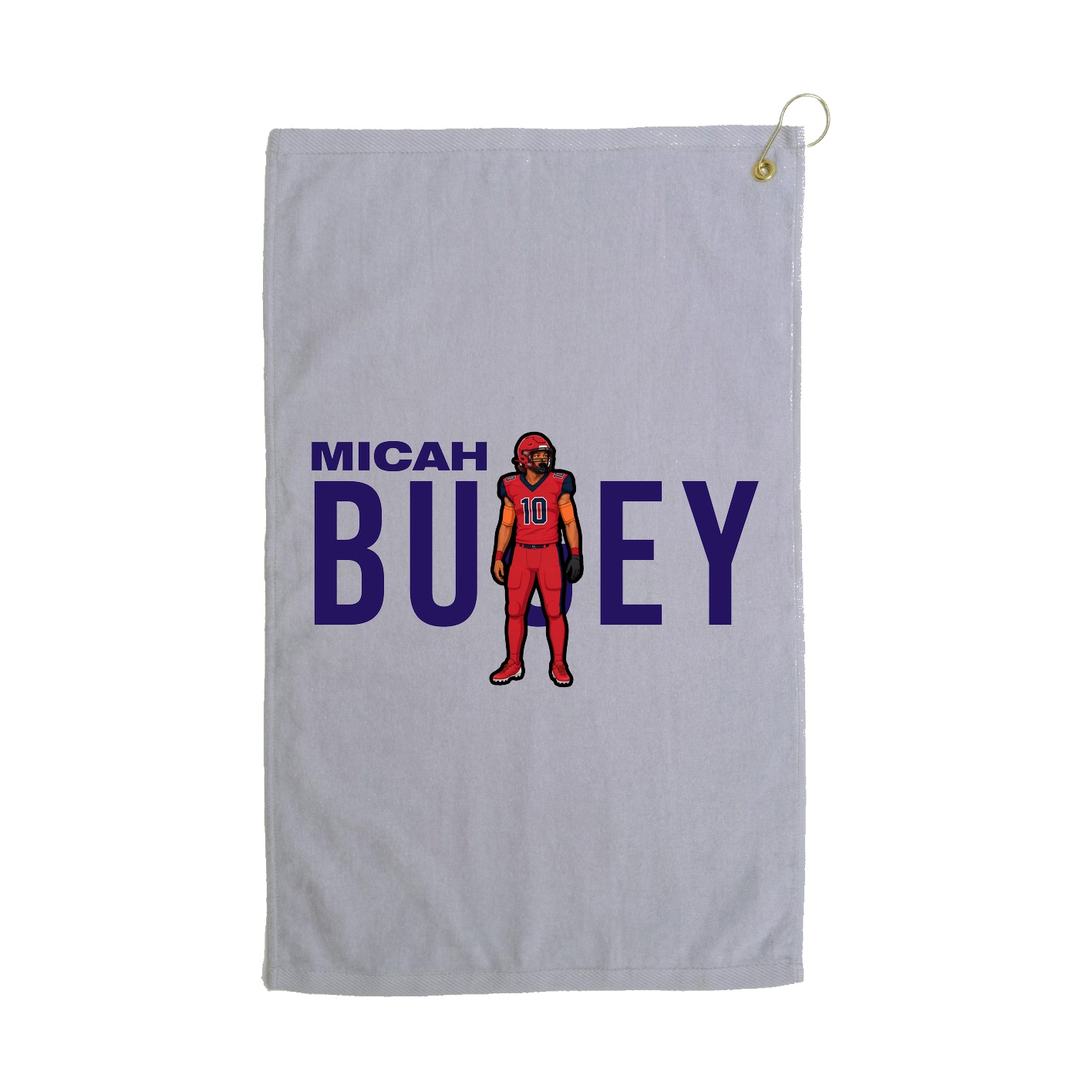 Golf Towel — Player Name in Grey