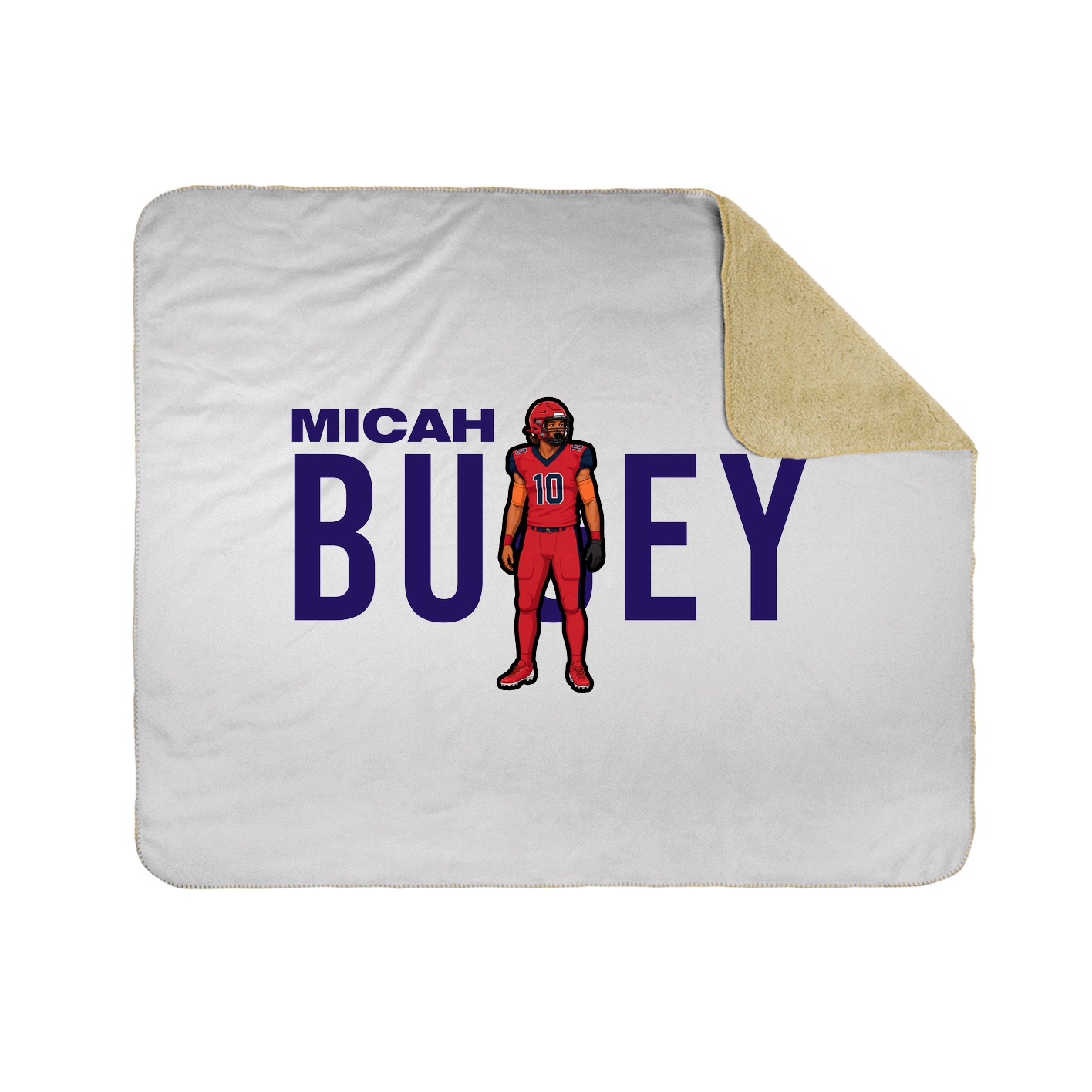 Throw Blanket — Player Name in White