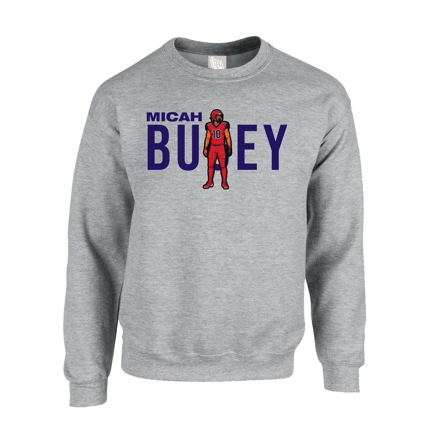 Fleece Crew — Player Name in Grey