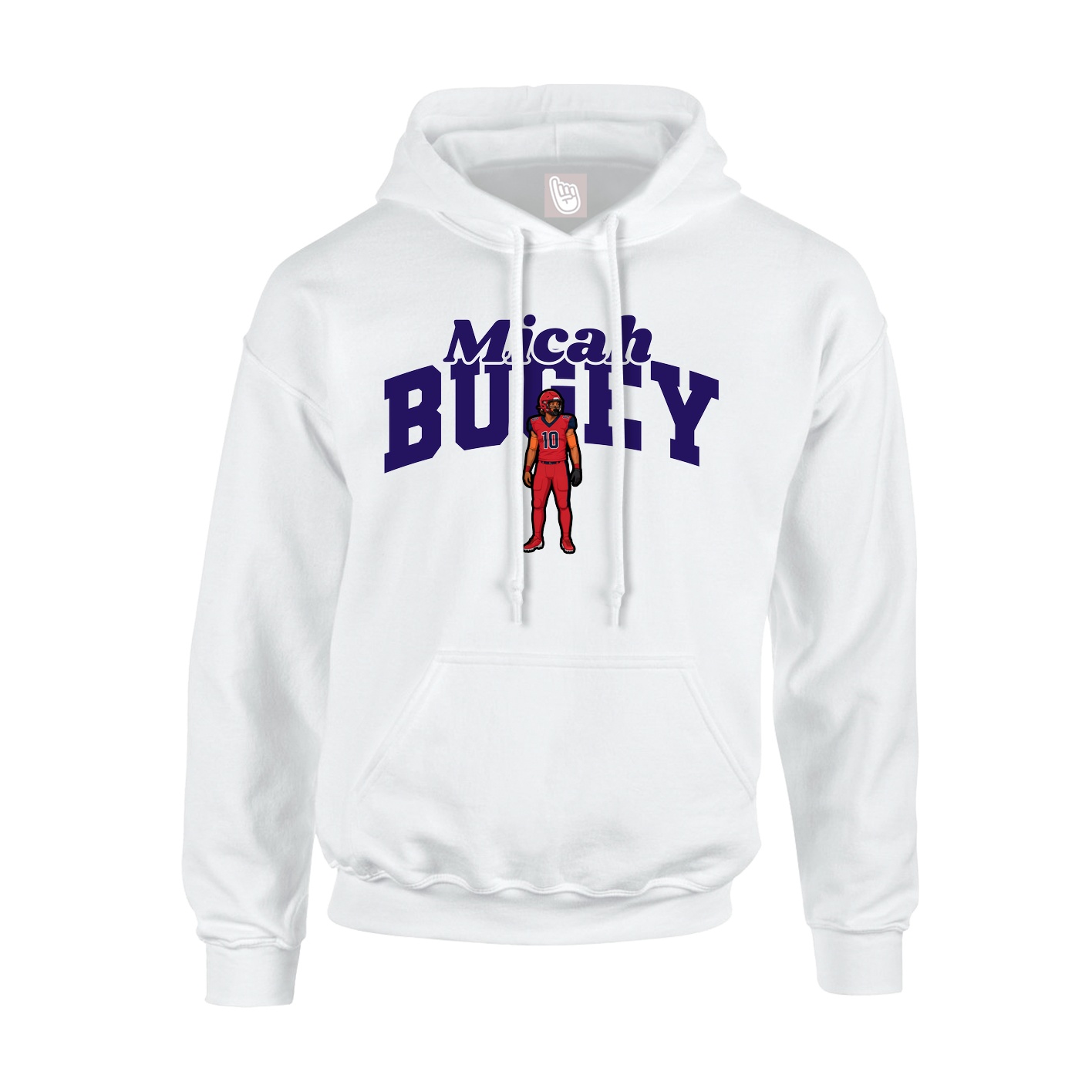 Youth Hoodie — Signature Arch in White