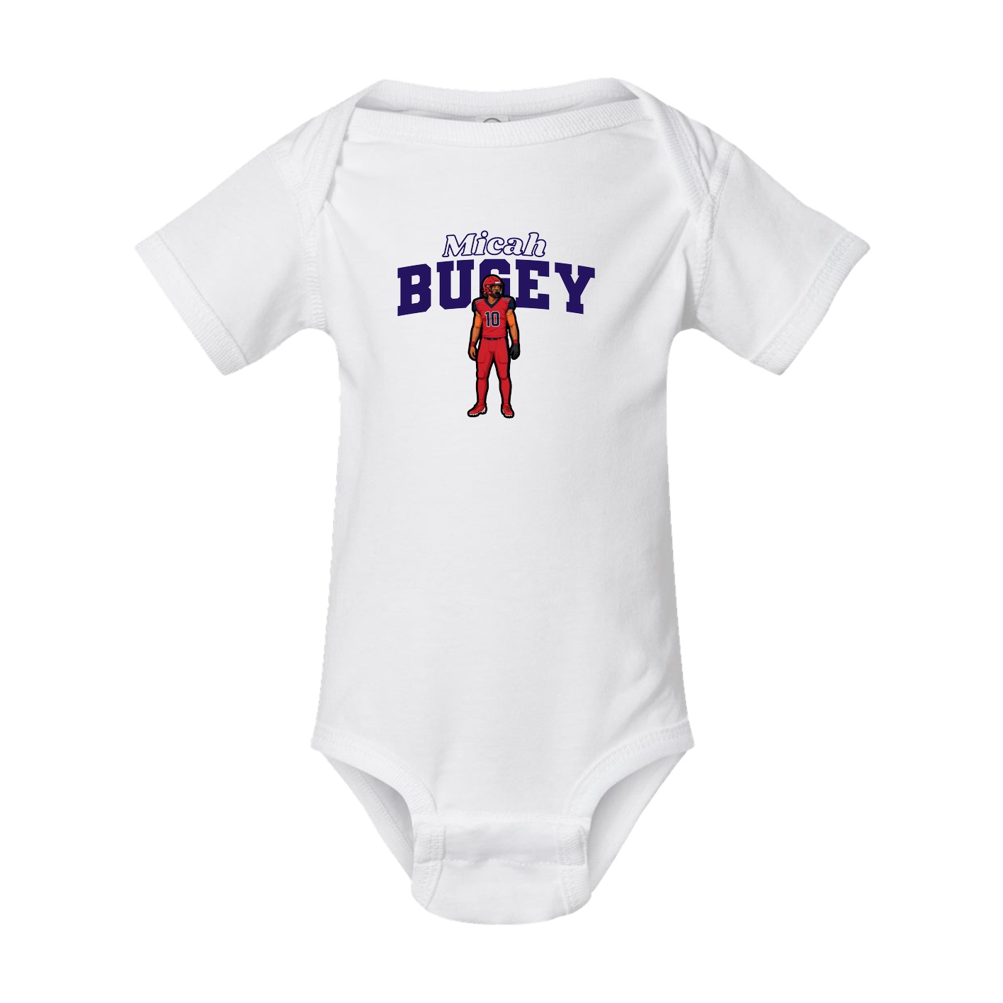 Baby Onesie — Name Arch in White