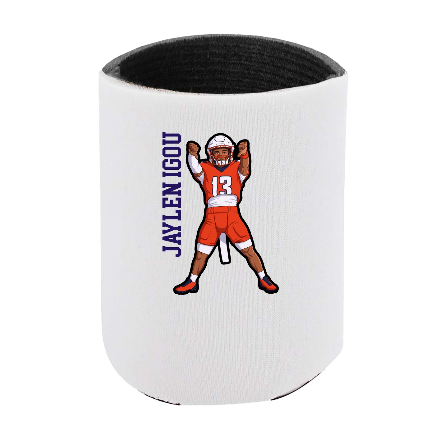 Can Holder — Name Vertical in White