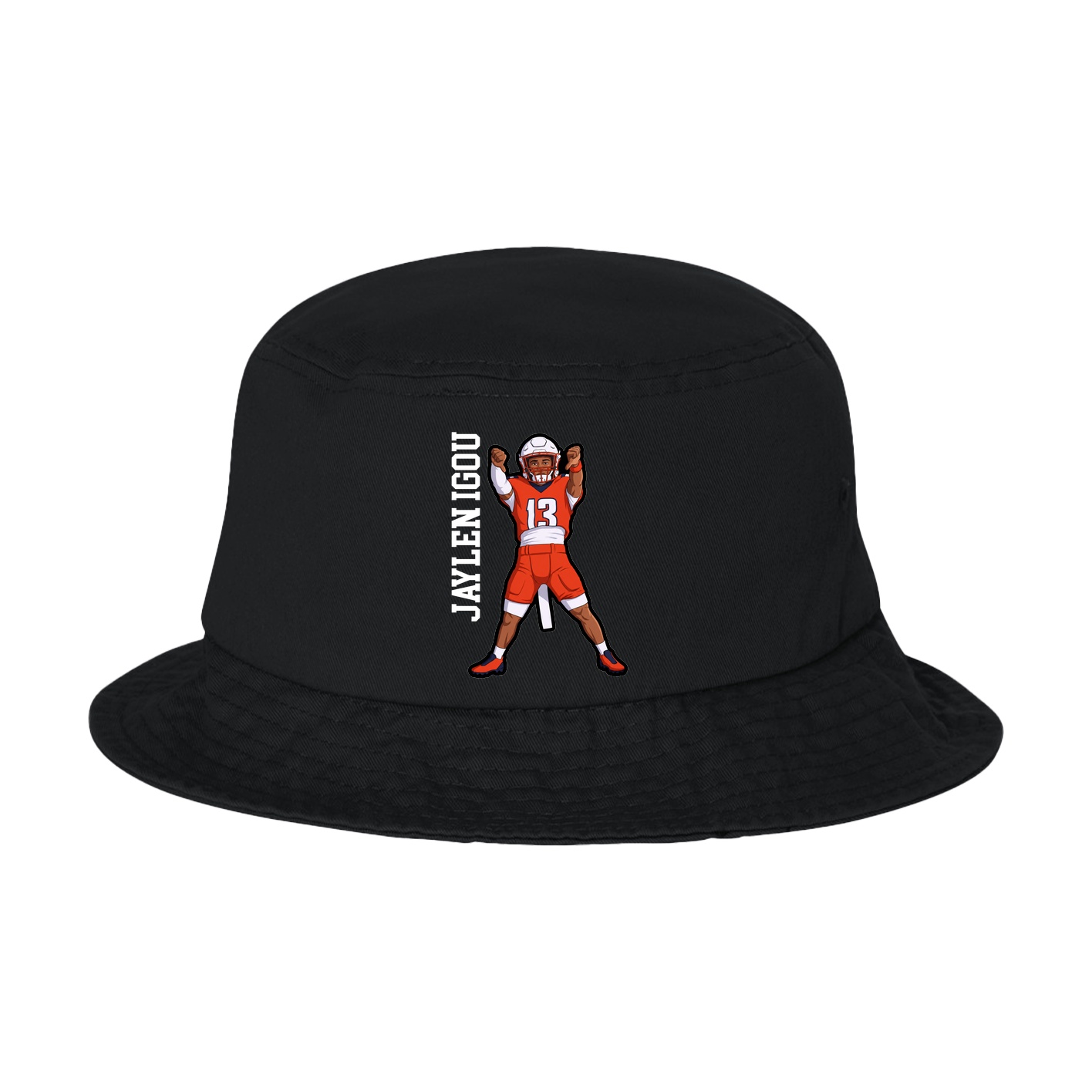 Bucket Cap — Name Vertical in Black