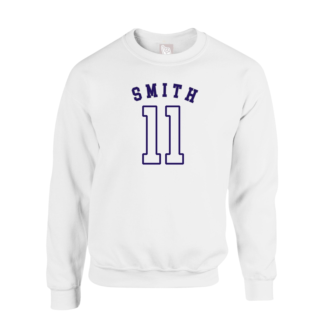 Fleece Crew — Shirsey Arch in White