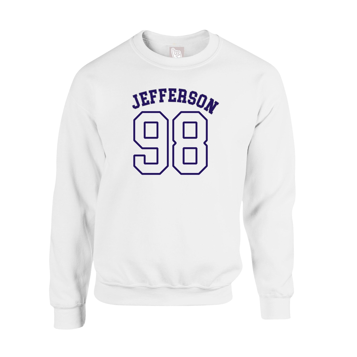 Fleece Crew — Shirsey Arch in White
