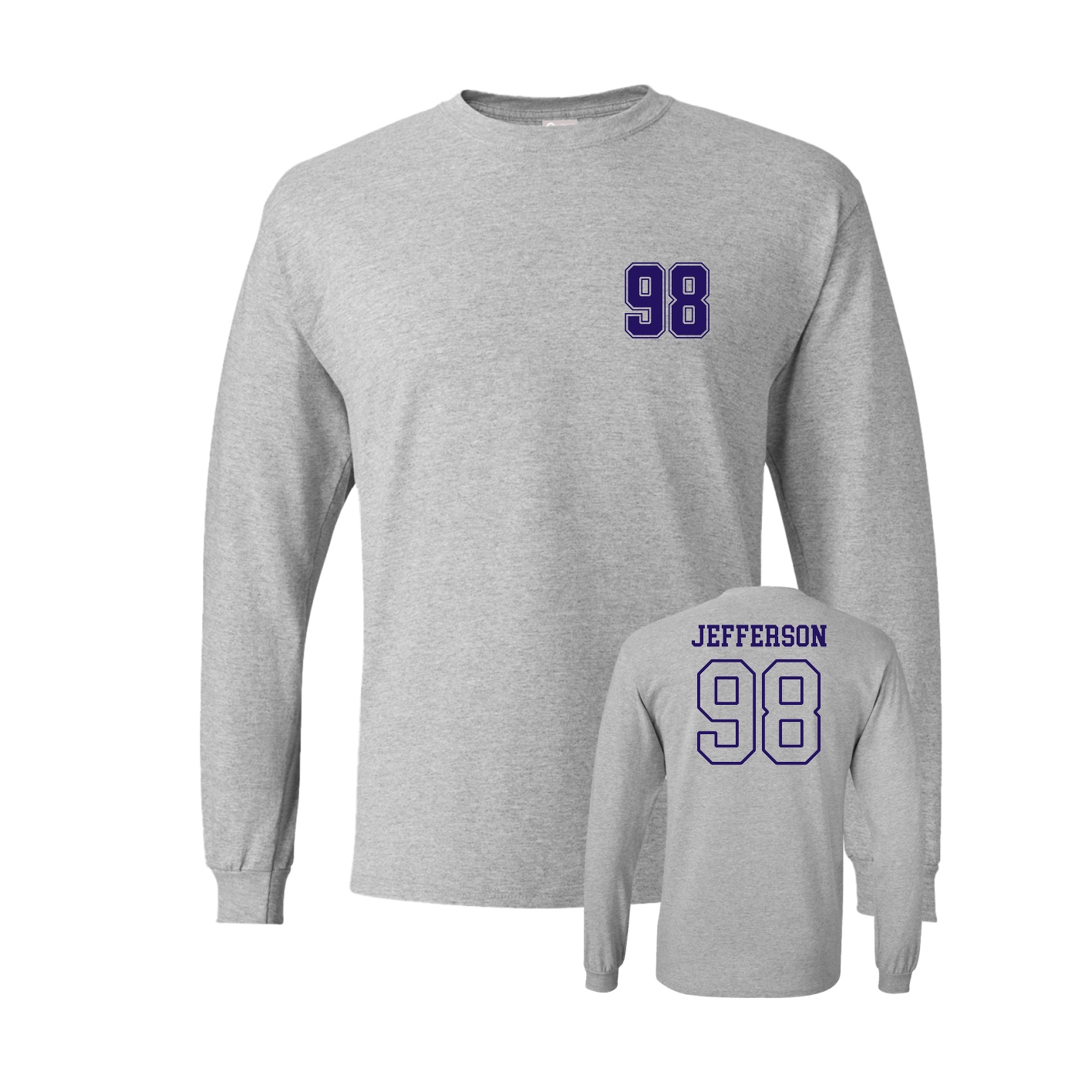 Long Sleeve Tee — Chest Back in Grey