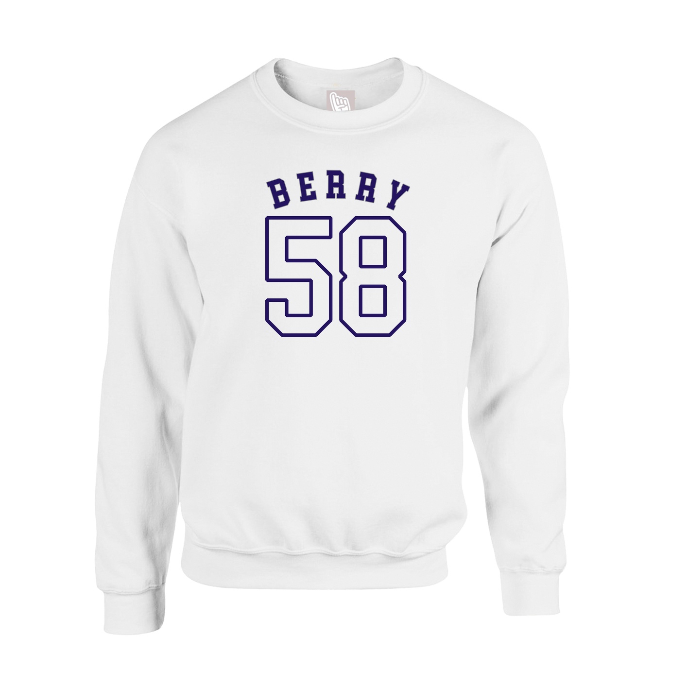 Fleece Crew — Shirsey Arch in White