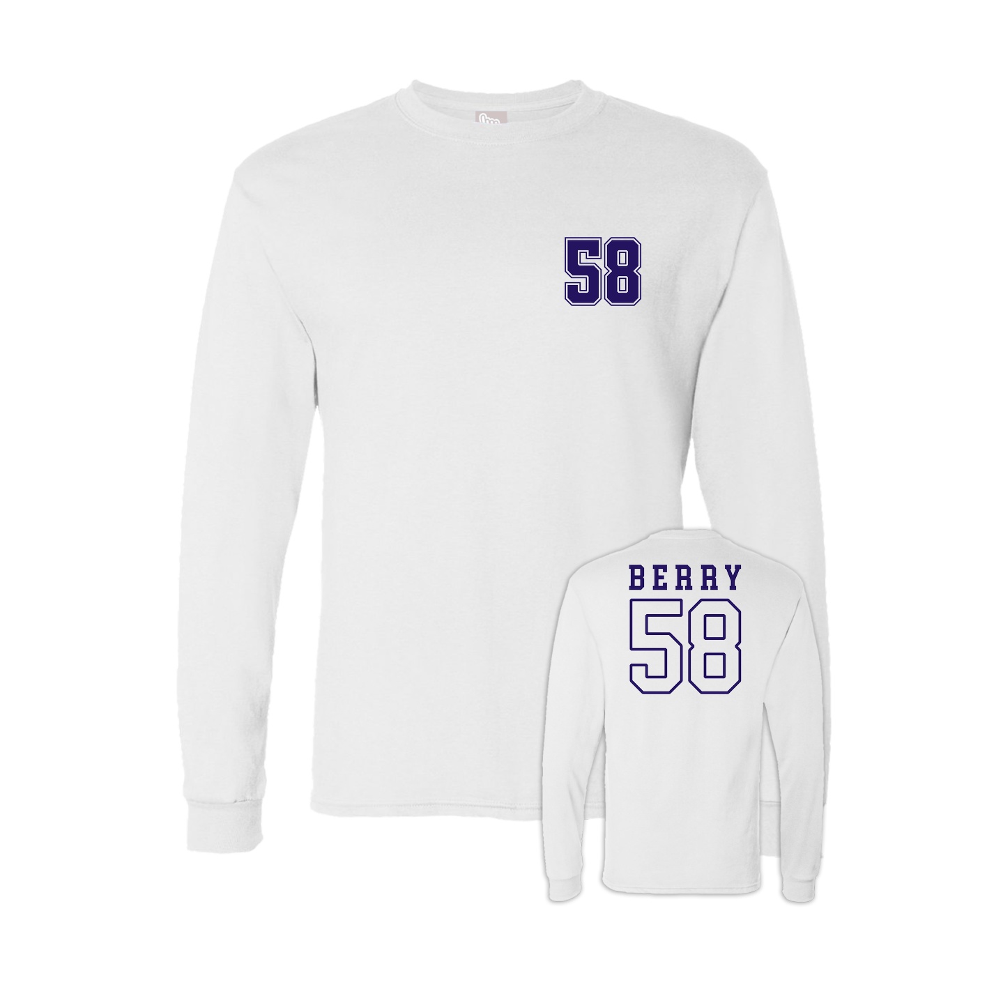 Long Sleeve Tee — Chest Back in White