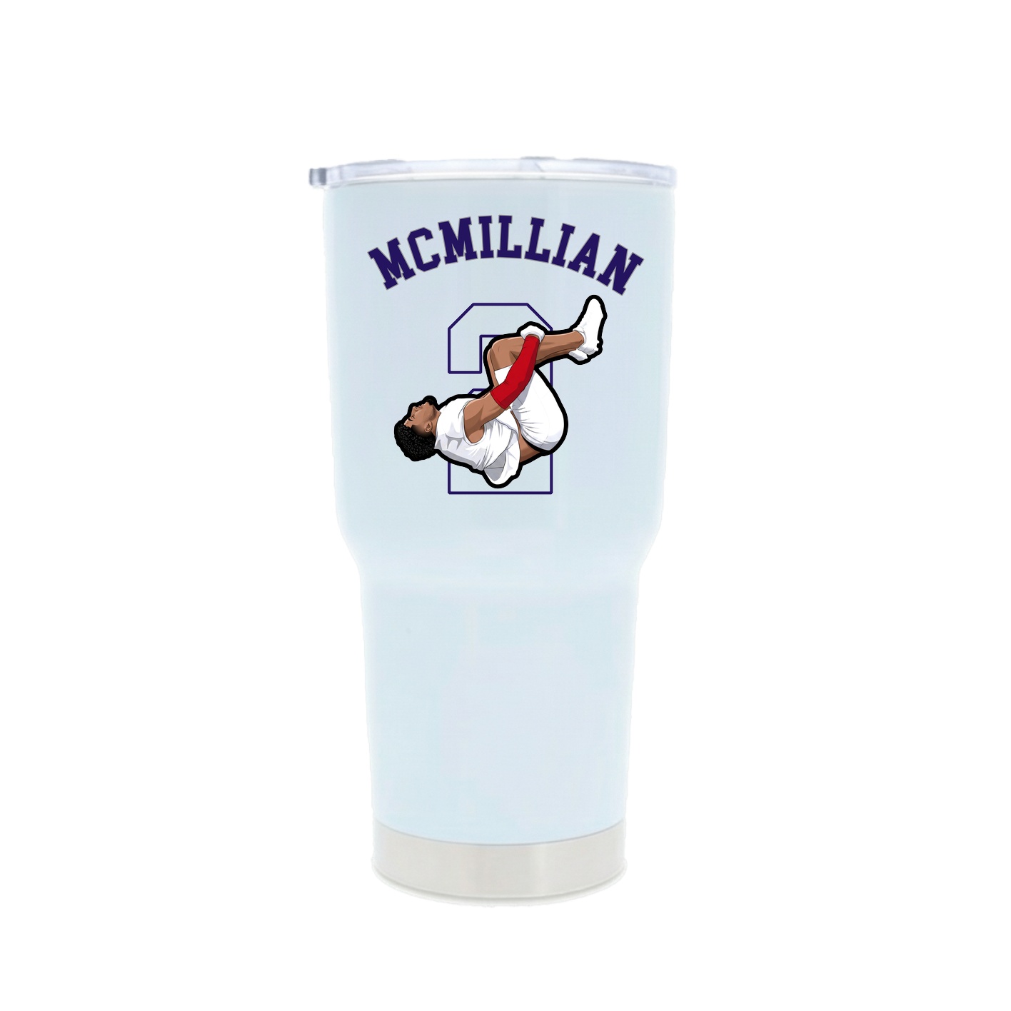 30oz Stainless Steel Tumbler — Shirsey Arch in White