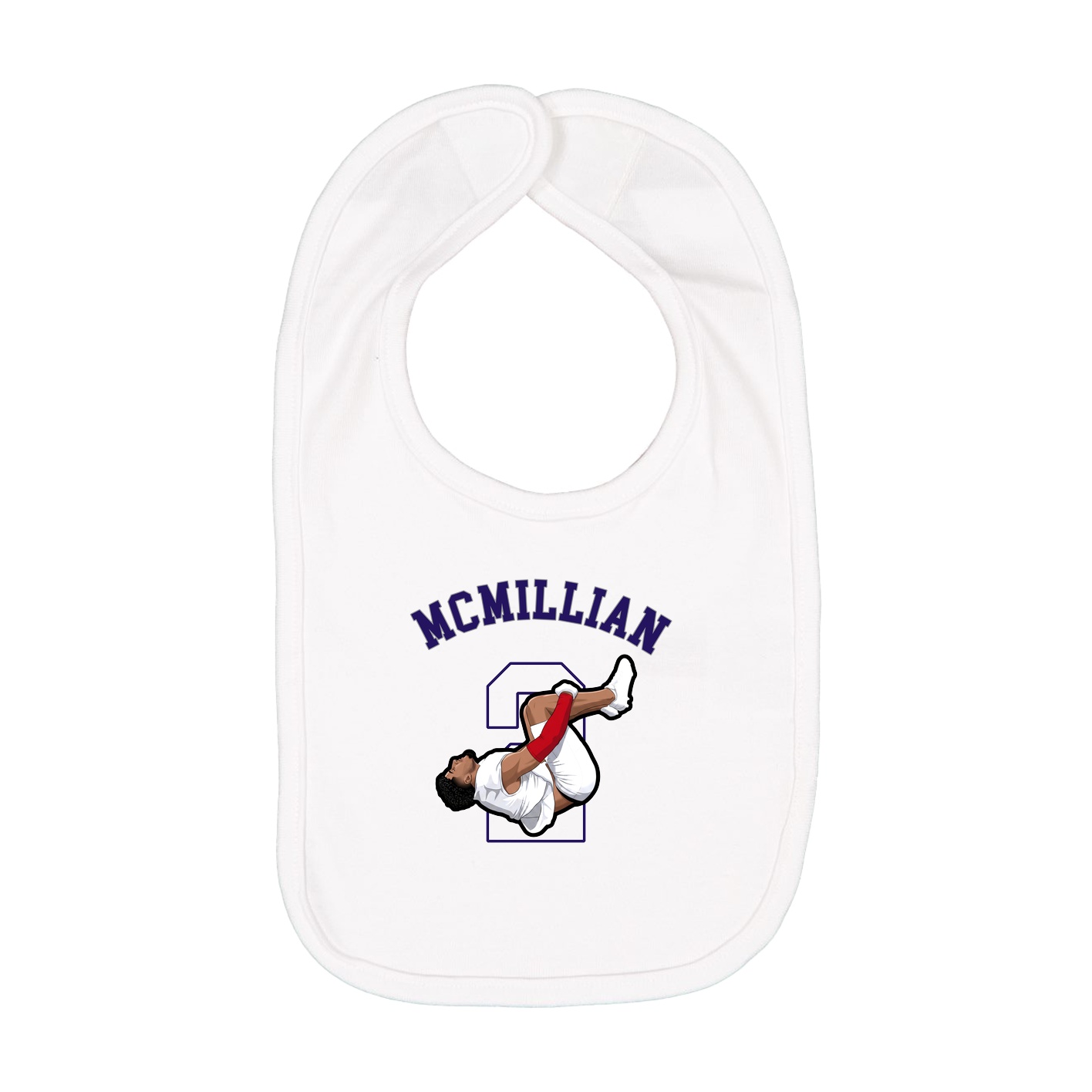 Infant Bib — Shirsey Arch in White