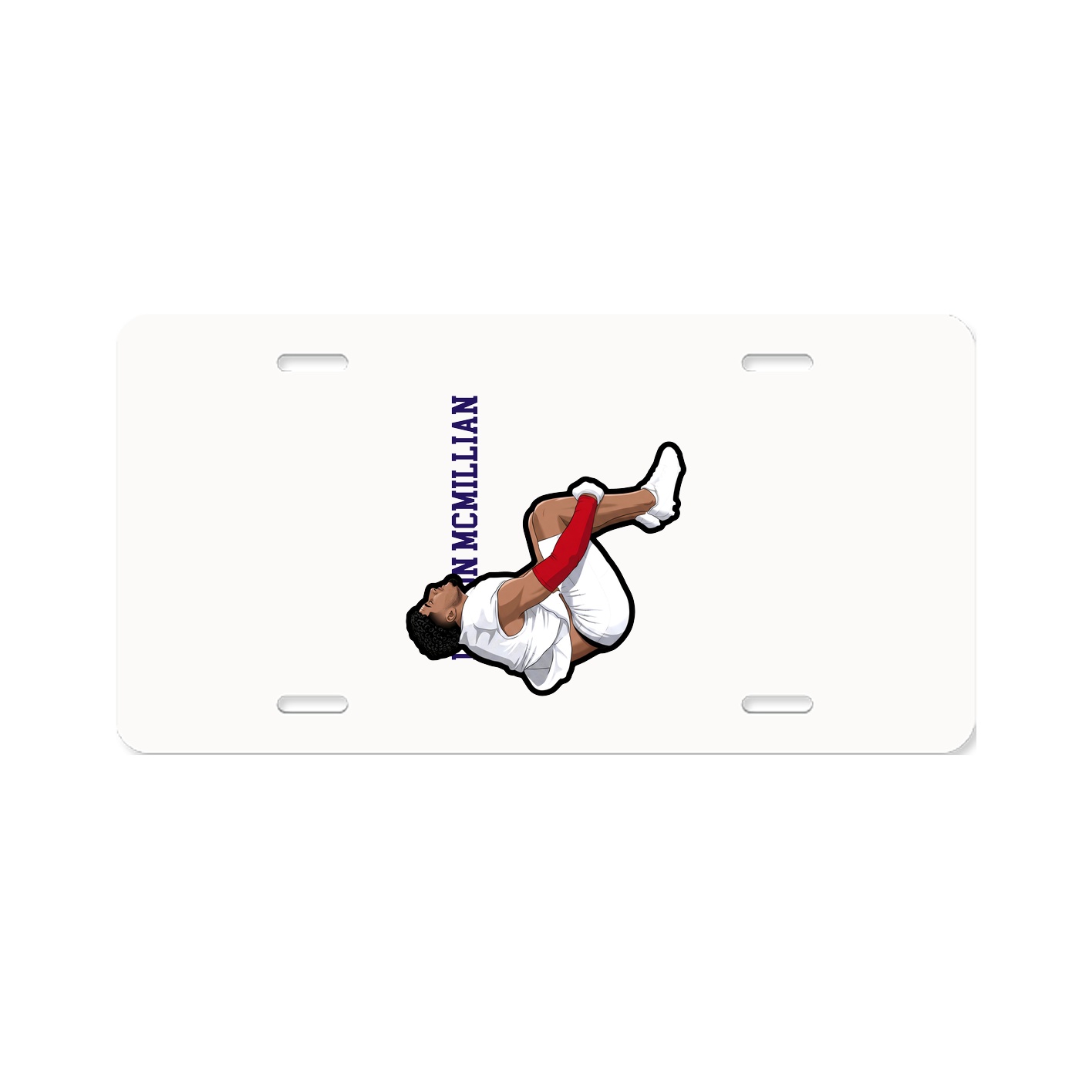 License Plate — Name Vertical in Classic