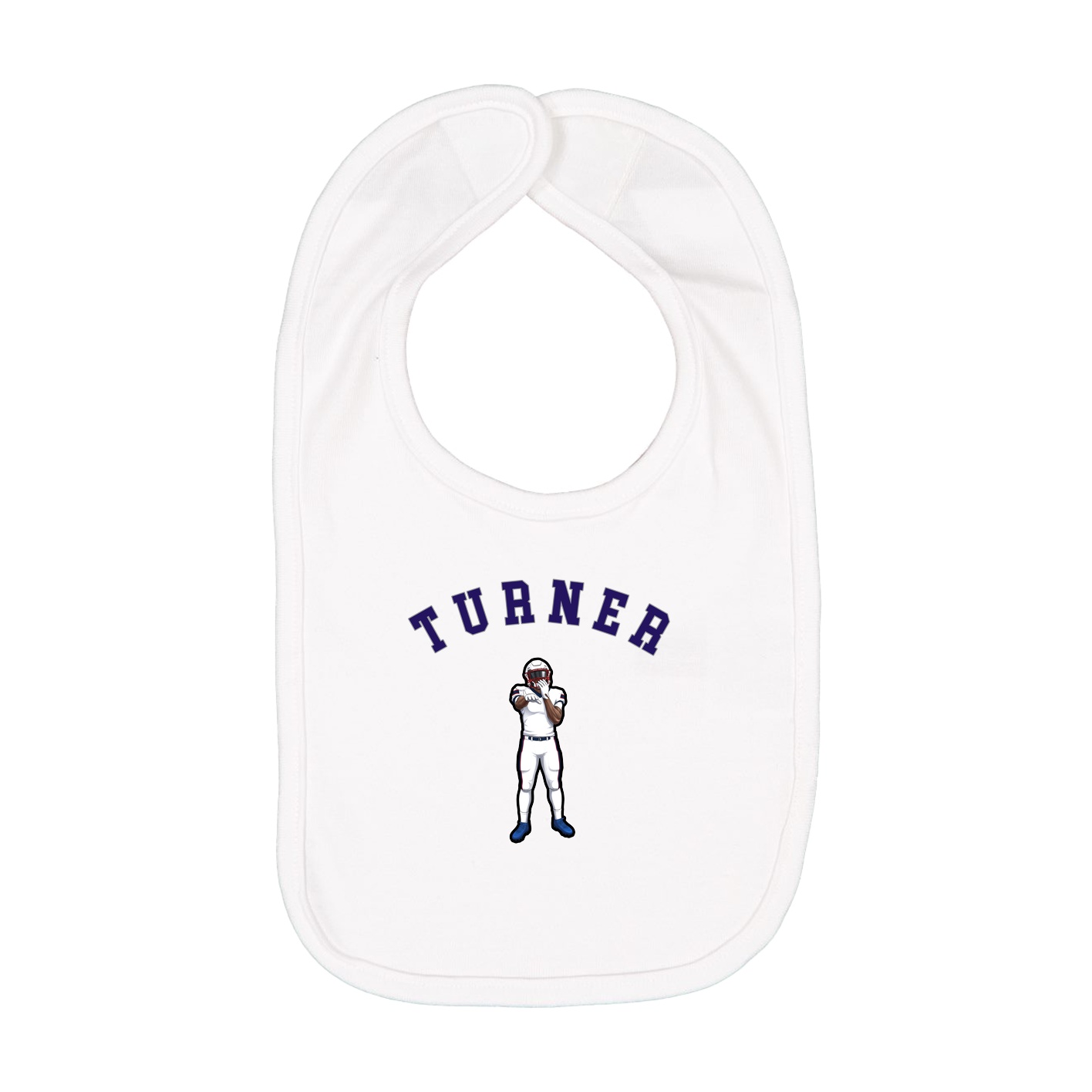 Infant Bib — Shirsey Arch in White