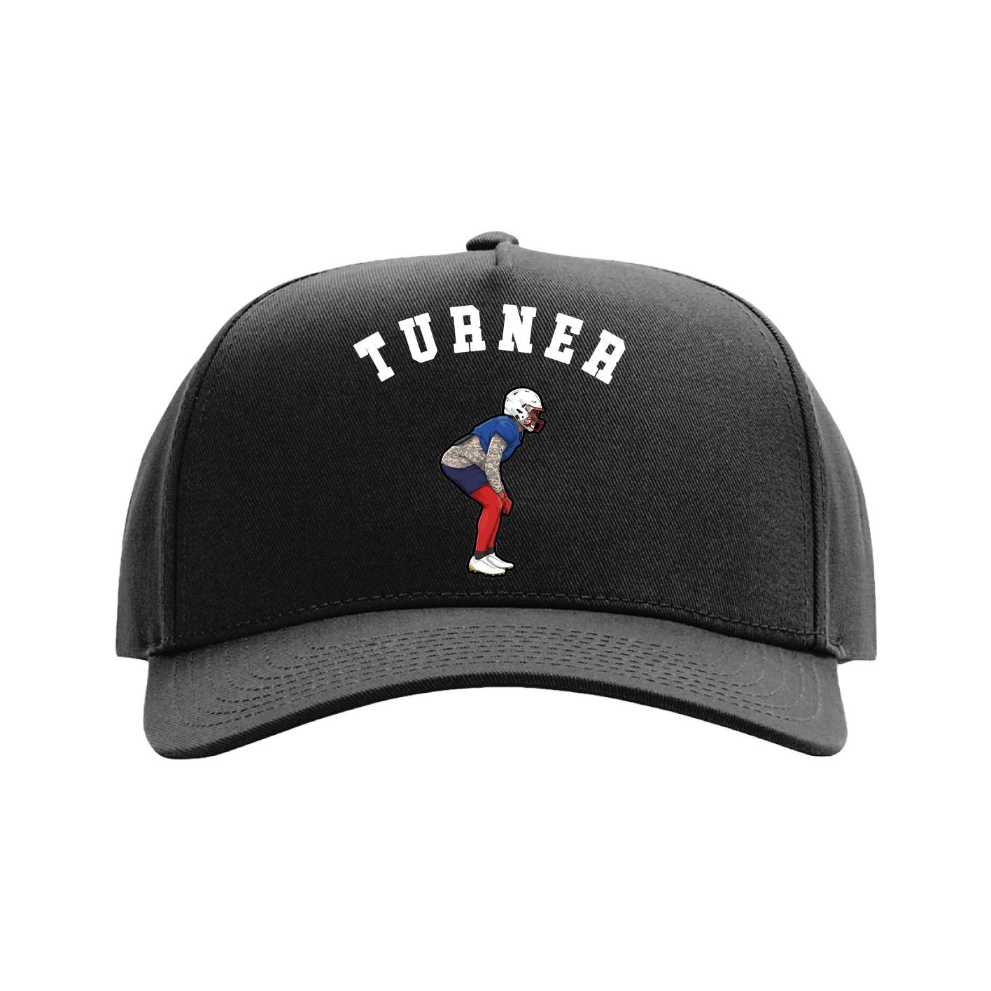 Full Fabric Five-Panel Champ Cap — Shirsey Arch in Black