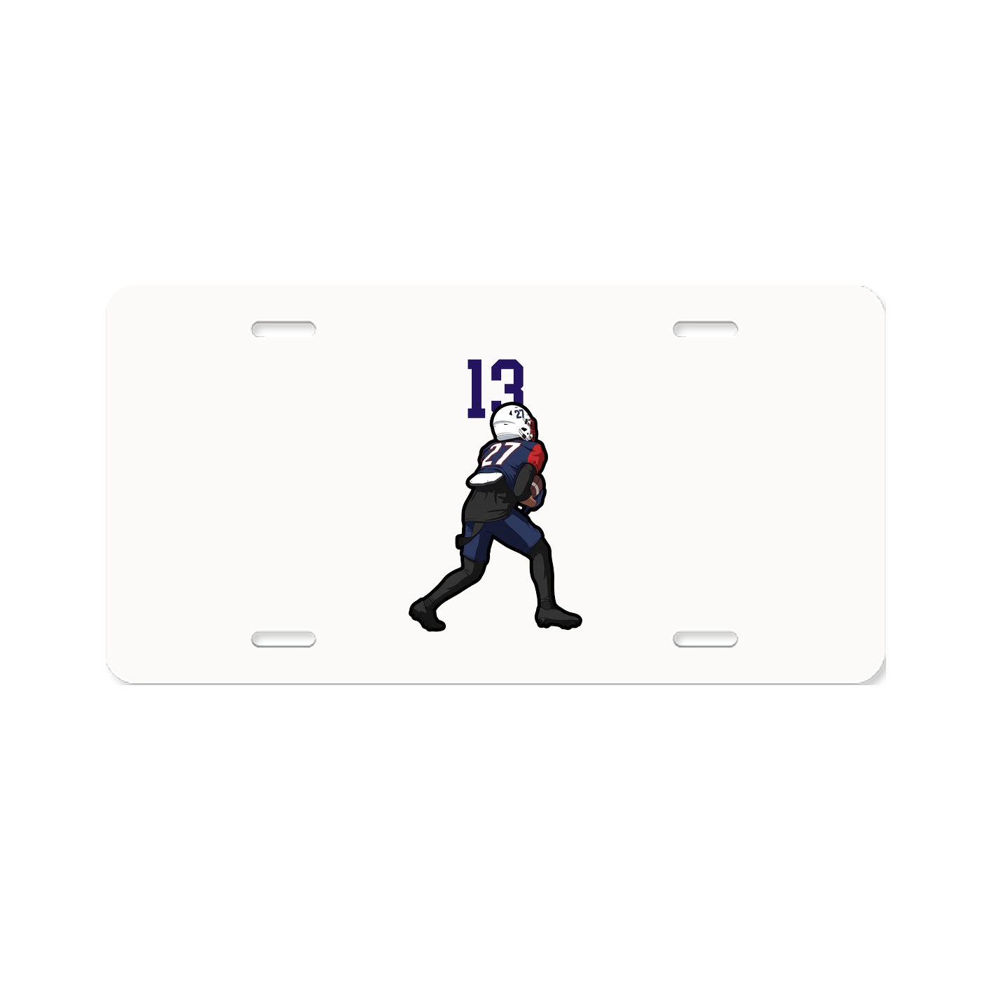 License Plate — Number Top in Classic