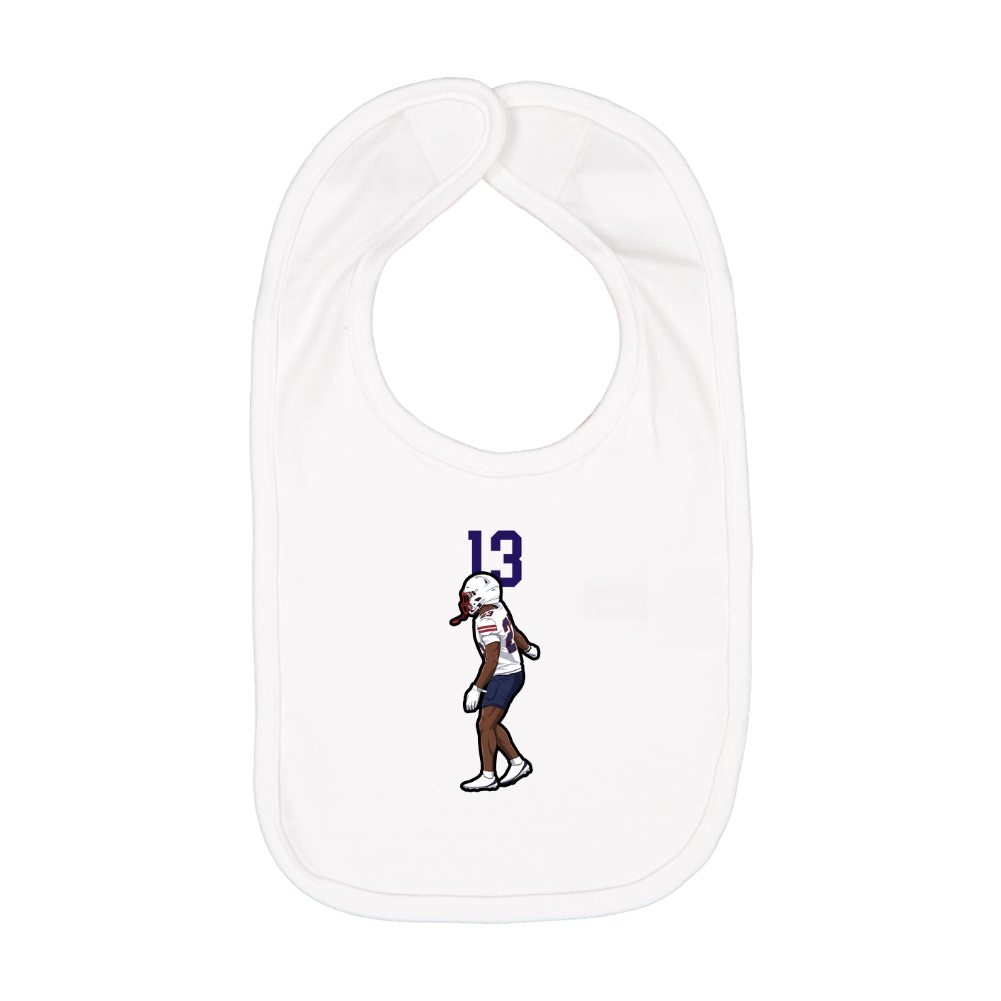 Infant Bib — Number Top in White