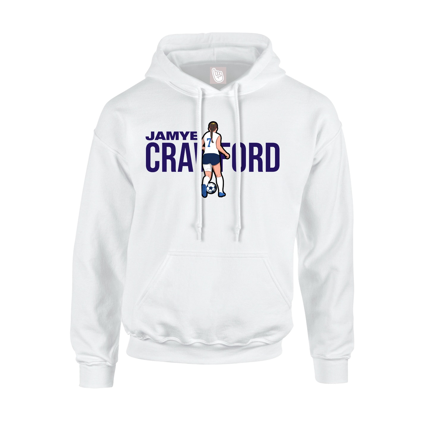 Hoodie — Player Name in White
