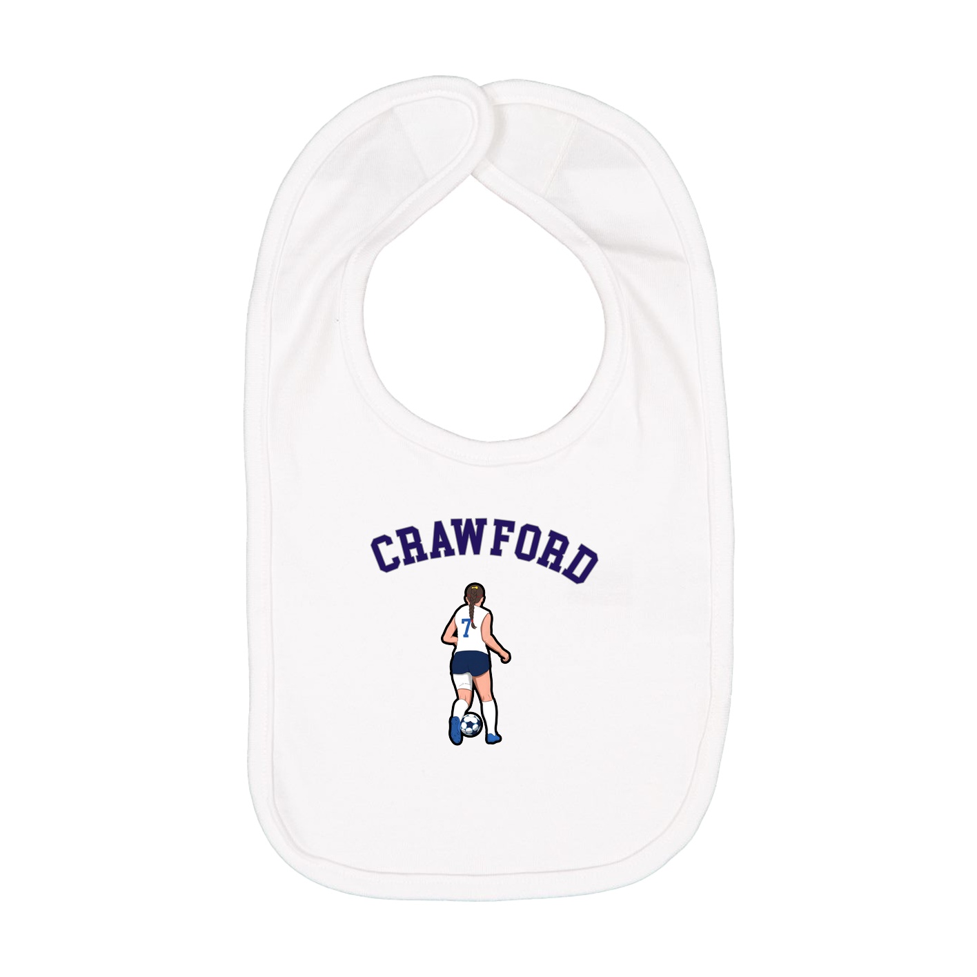 Infant Bib — Shirsey Arch in White