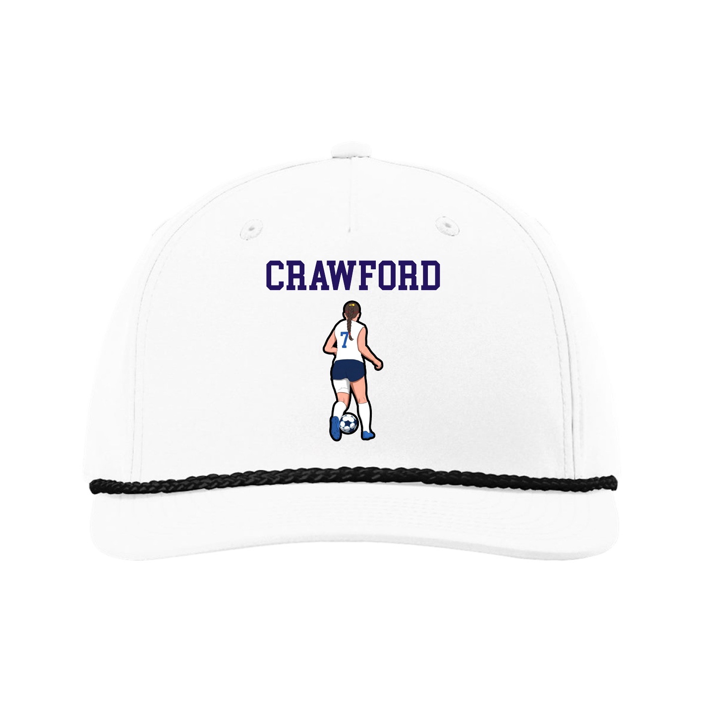 Five-Panel Classic Rope Cap — Shirsey in White
